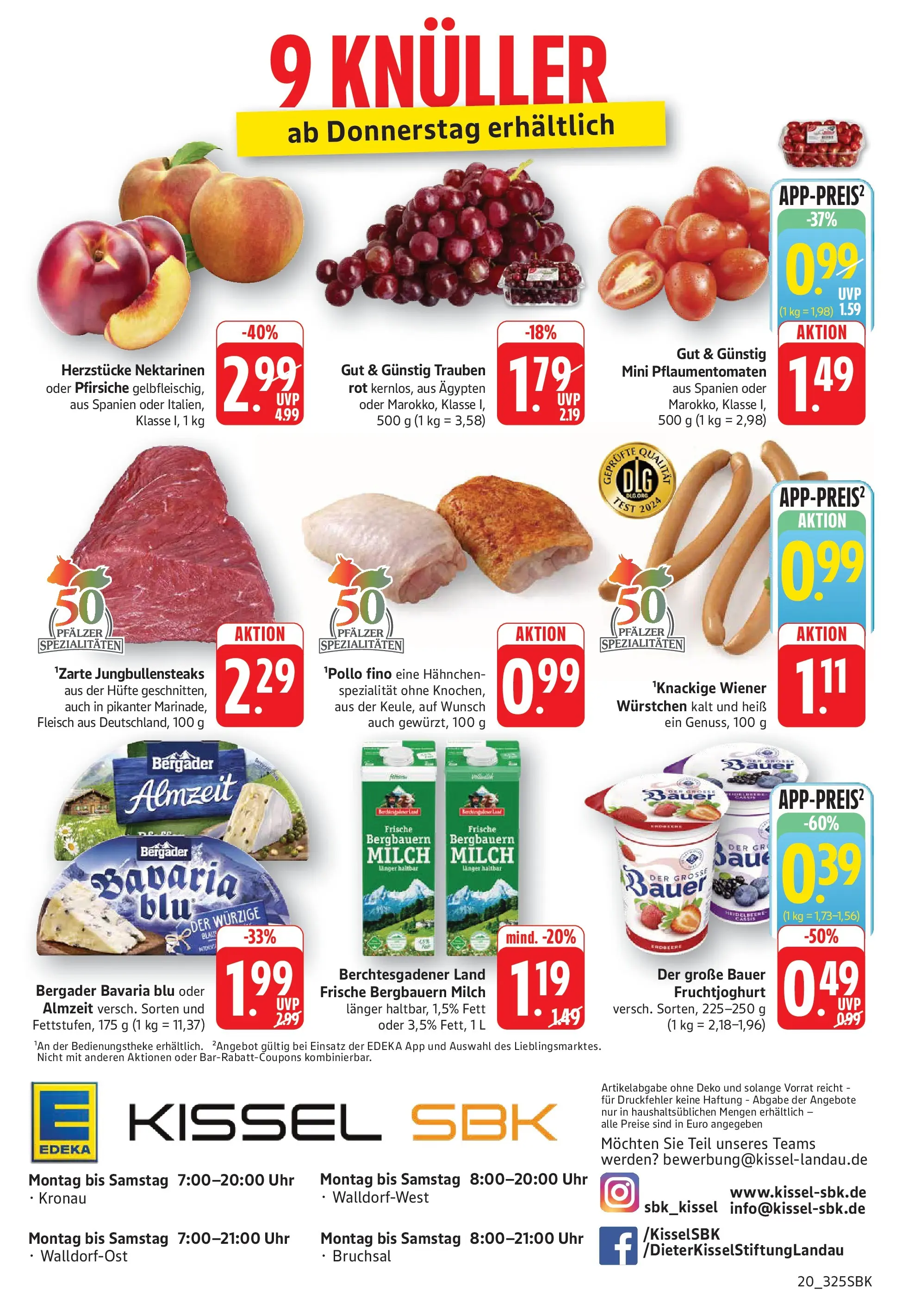 Edeka Prospekt Bruchsal (ab 06.07.2026) » Angebote Online | Seite: 20 | Produkte: Milch, Nektarinen, Fruchtjoghurt, Fleisch