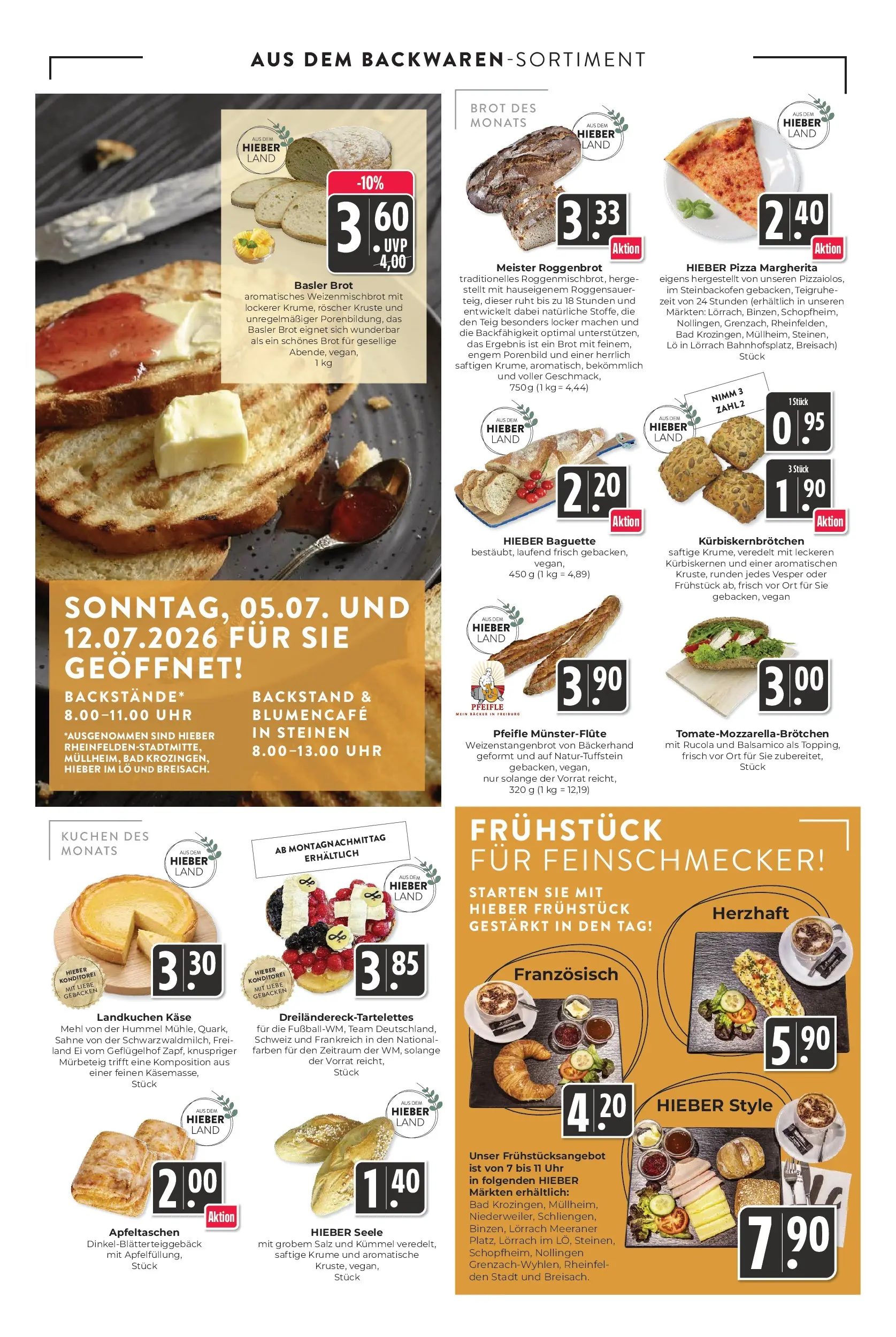 E center Prospekt Lörrach (ab 06.07.2026) zum Blättern | Seite: 6 | Produkte: Mehl, Rucola, Pizza, Sahne