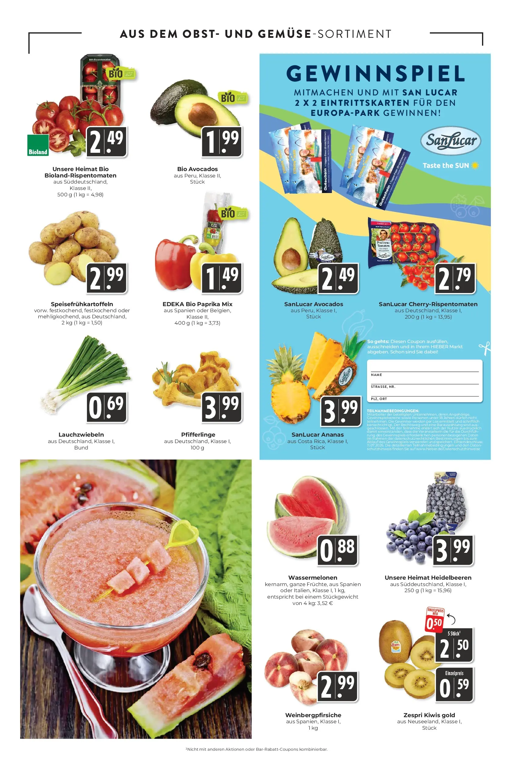 E center Prospekt Lörrach (ab 06.07.2026) zum Blättern | Seite: 7 | Produkte: Ananas, Paprika, Obst, Pfifferlinge