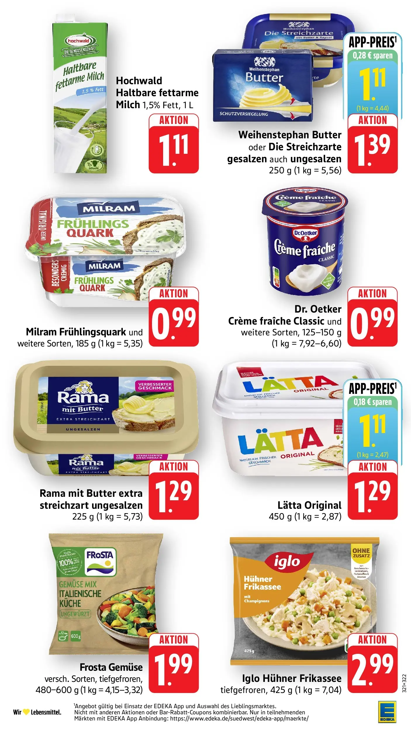 Edeka Prospekt Ramstein-Miesenbach (ab 06.07.2026) » Angebote Online | Seite: 15 | Produkte: Quark, Butter, Küche, Gemüse