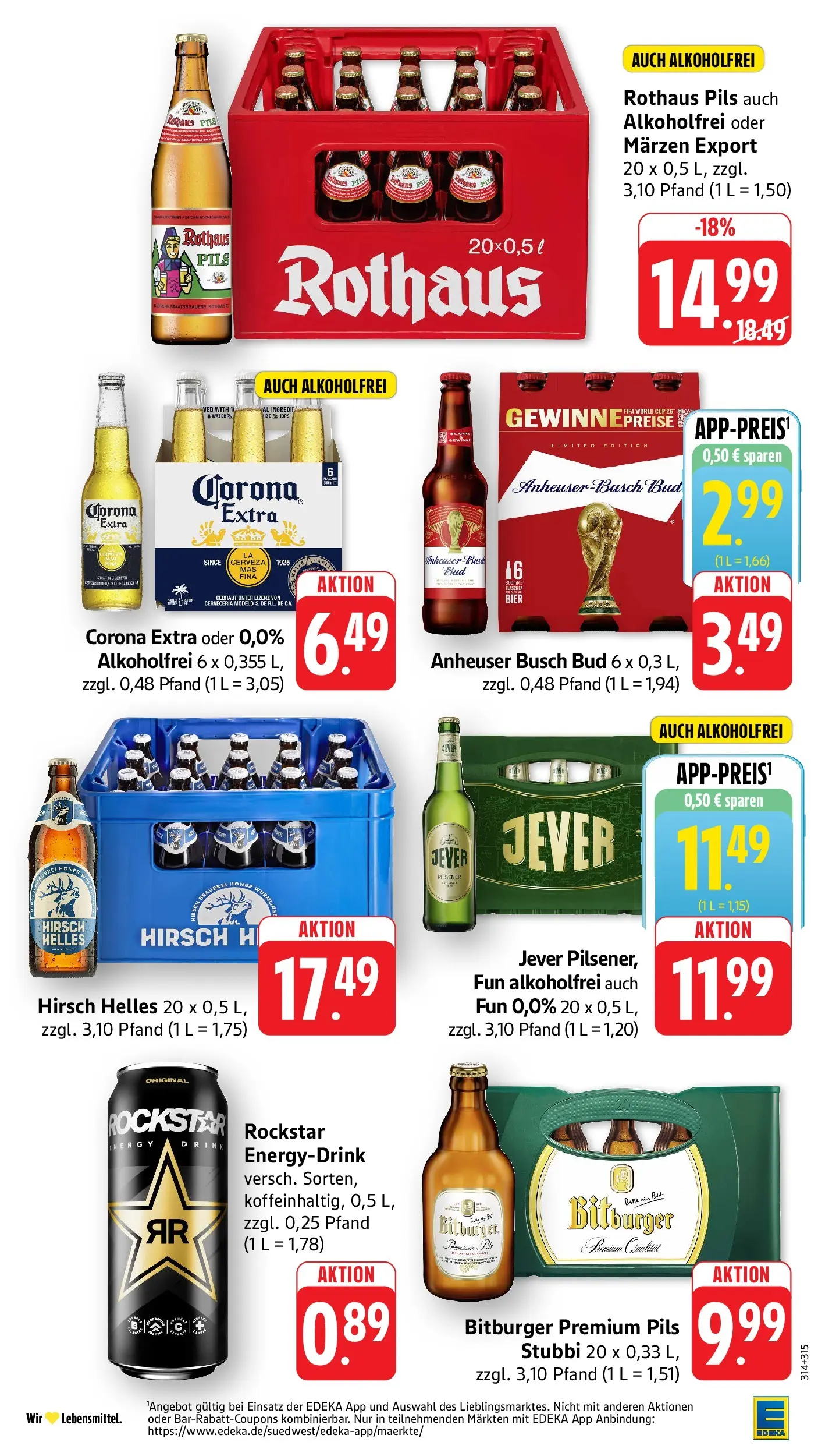 Edeka - EDEKA: Wochenangebote (ab 05.07.2026) » Angebote Online | Seite: 29 | Produkte: Bitburger, Bier, Pils, Jever