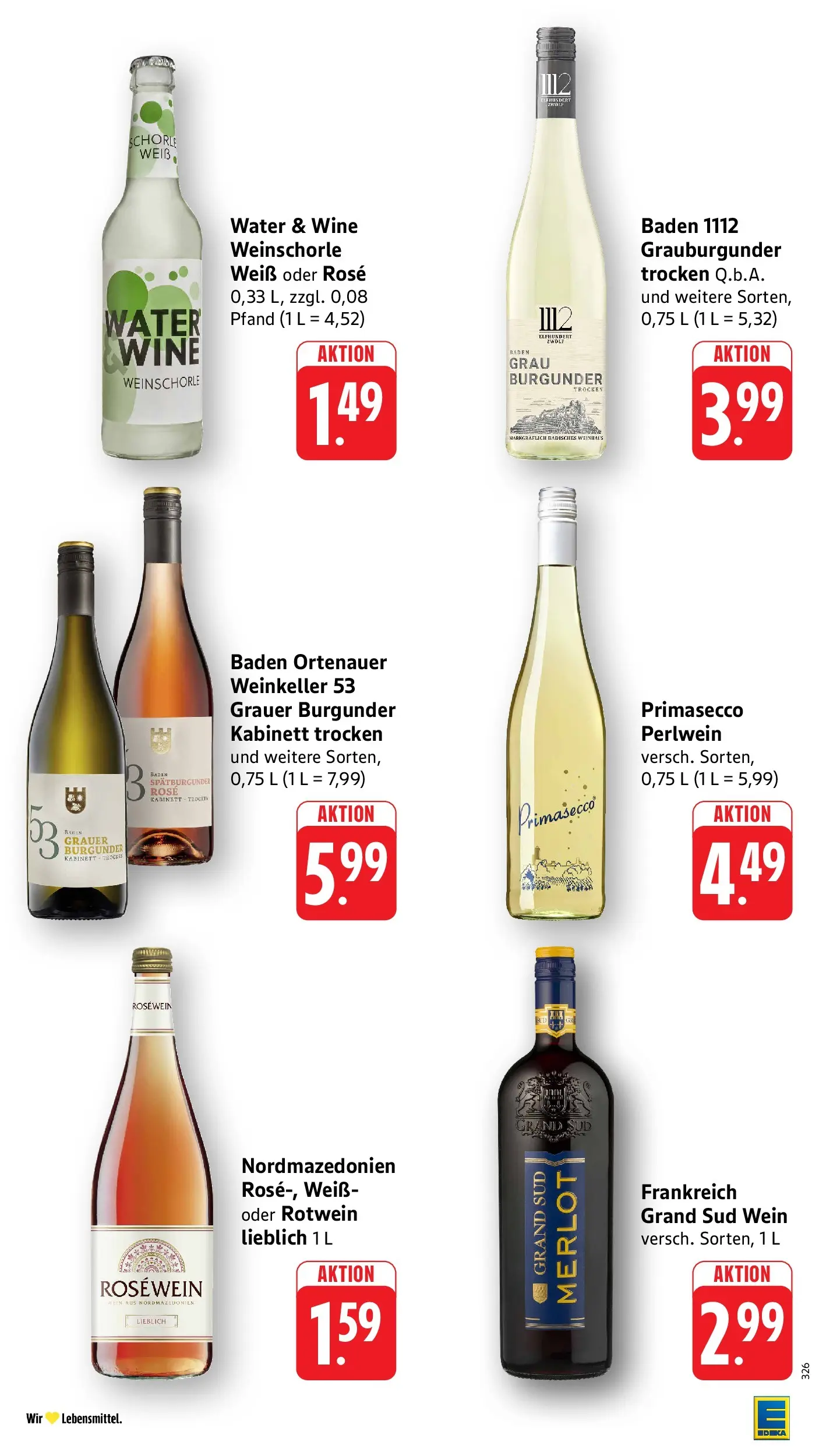 Edeka Prospekt Bensheim (ab 06.07.2026) » Angebote Online | Seite: 30 | Produkte: Rotwein, Merlot, Grand sud, Wein