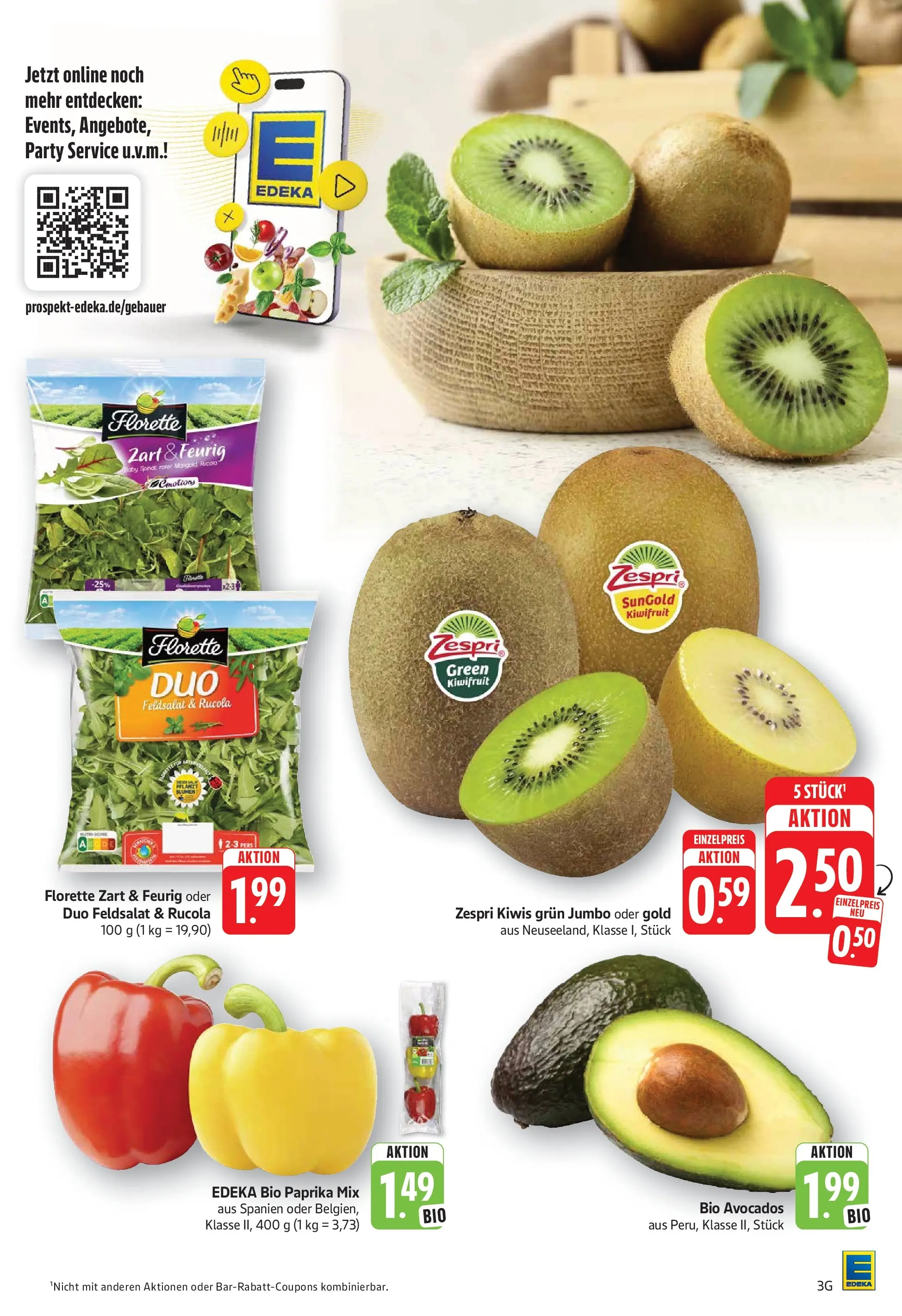 Edeka - EDEKA: Wochenangebote (ab 05.07.2026) » Angebote Online | Seite: 3 | Produkte: Rucola, Paprika