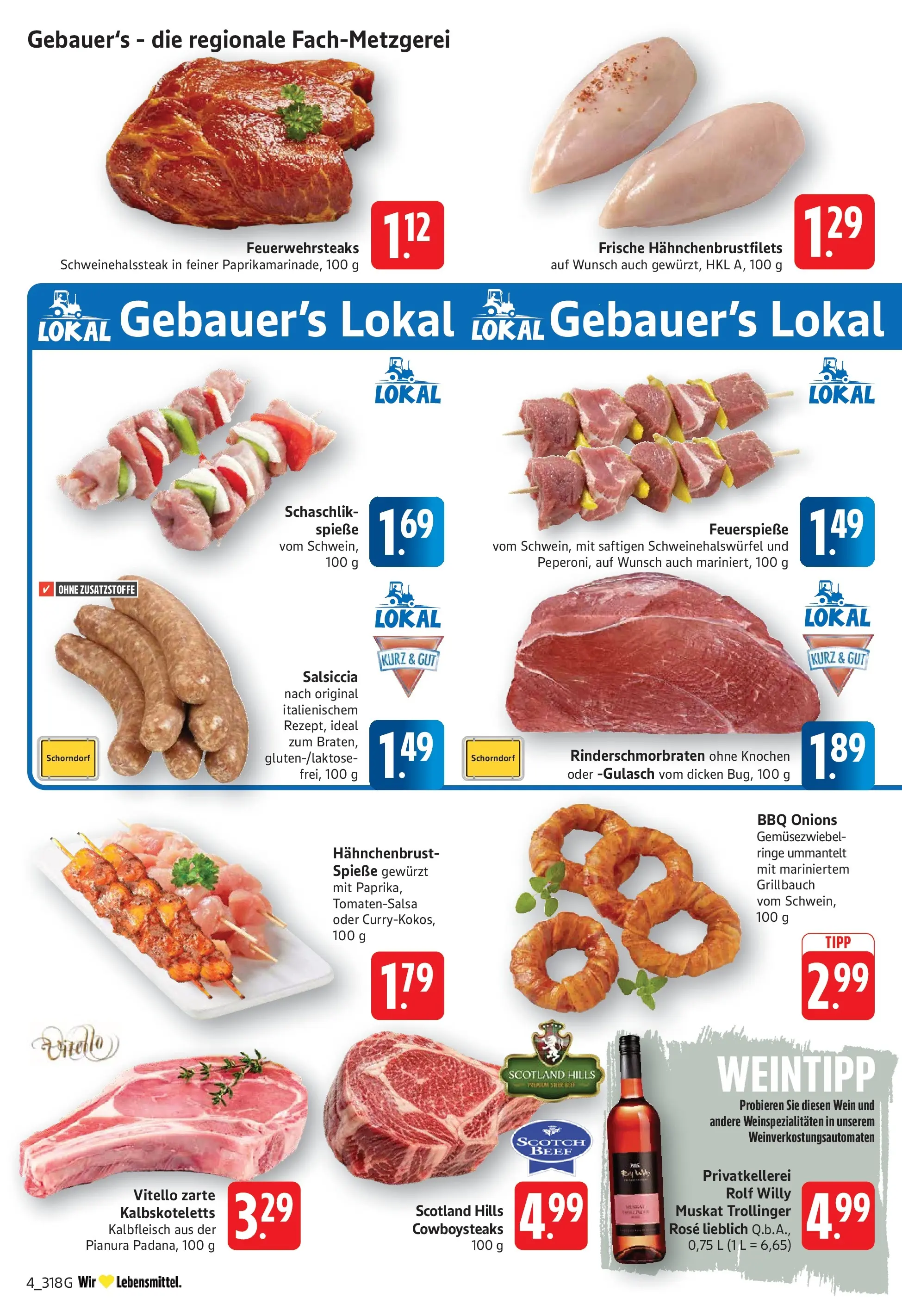 Edeka - EDEKA: Wochenangebote (ab 05.07.2026) » Angebote Online | Seite: 4 | Produkte: Spieße, Gulasch, Wein, Hahnchenbrust