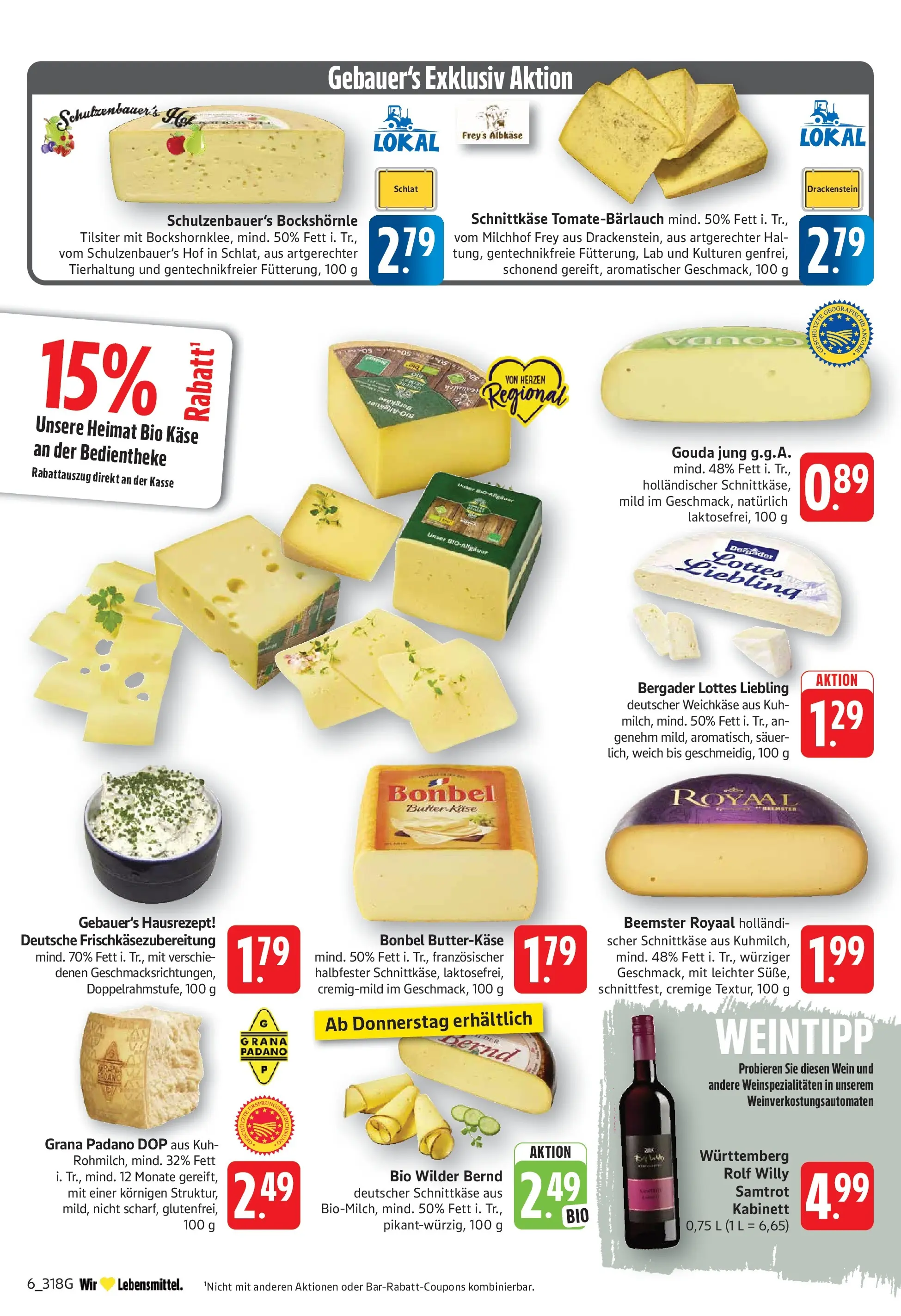Edeka - EDEKA: Wochenangebote (ab 05.07.2026) » Angebote Online | Seite: 6 | Produkte: Butter, Käse, Gouda, Wein