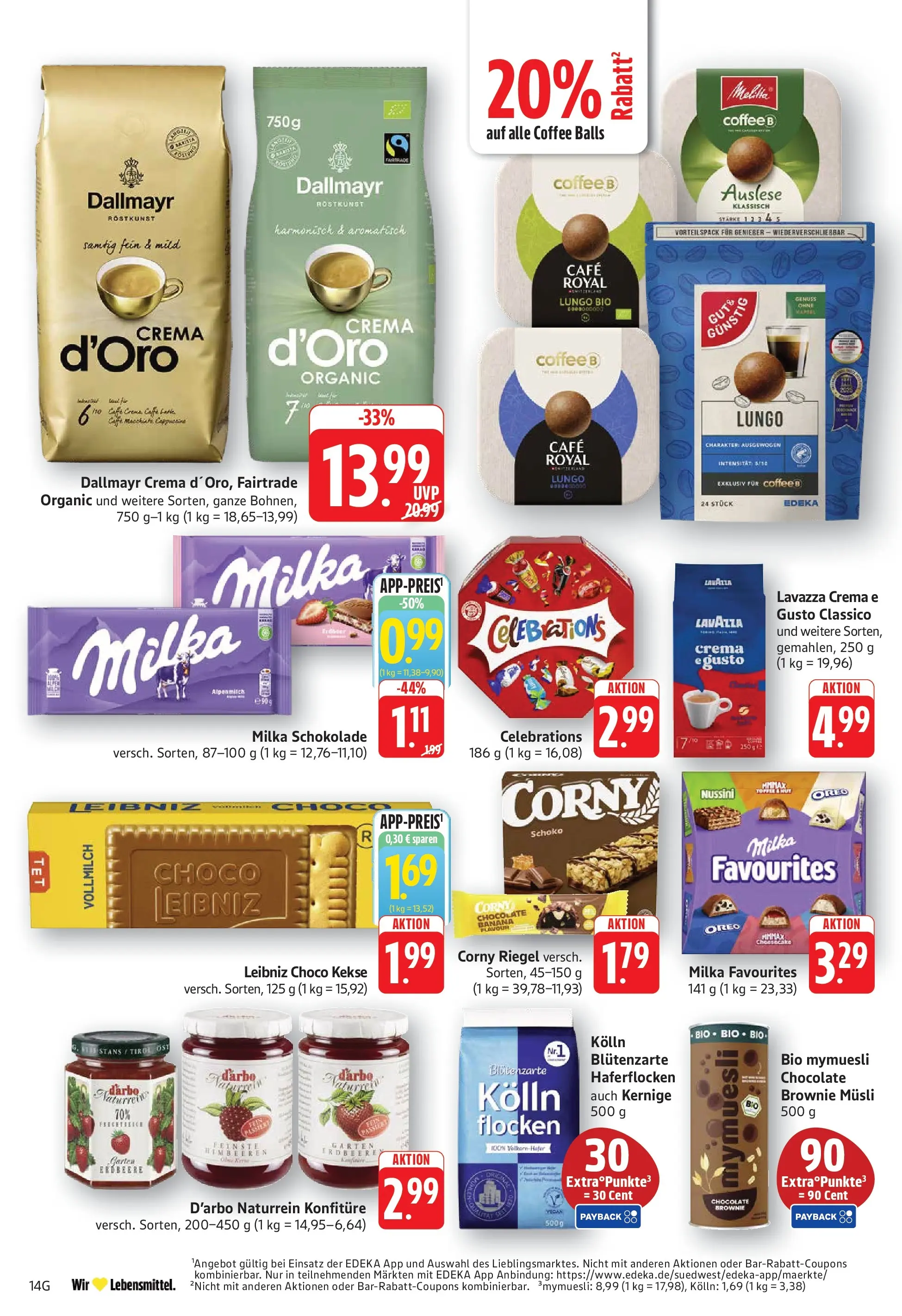 Edeka - EDEKA: Wochenangebote (ab 05.07.2026) » Angebote Online | Seite: 14 | Produkte: Musli, Kolln haferflocken, Milka, Kekse