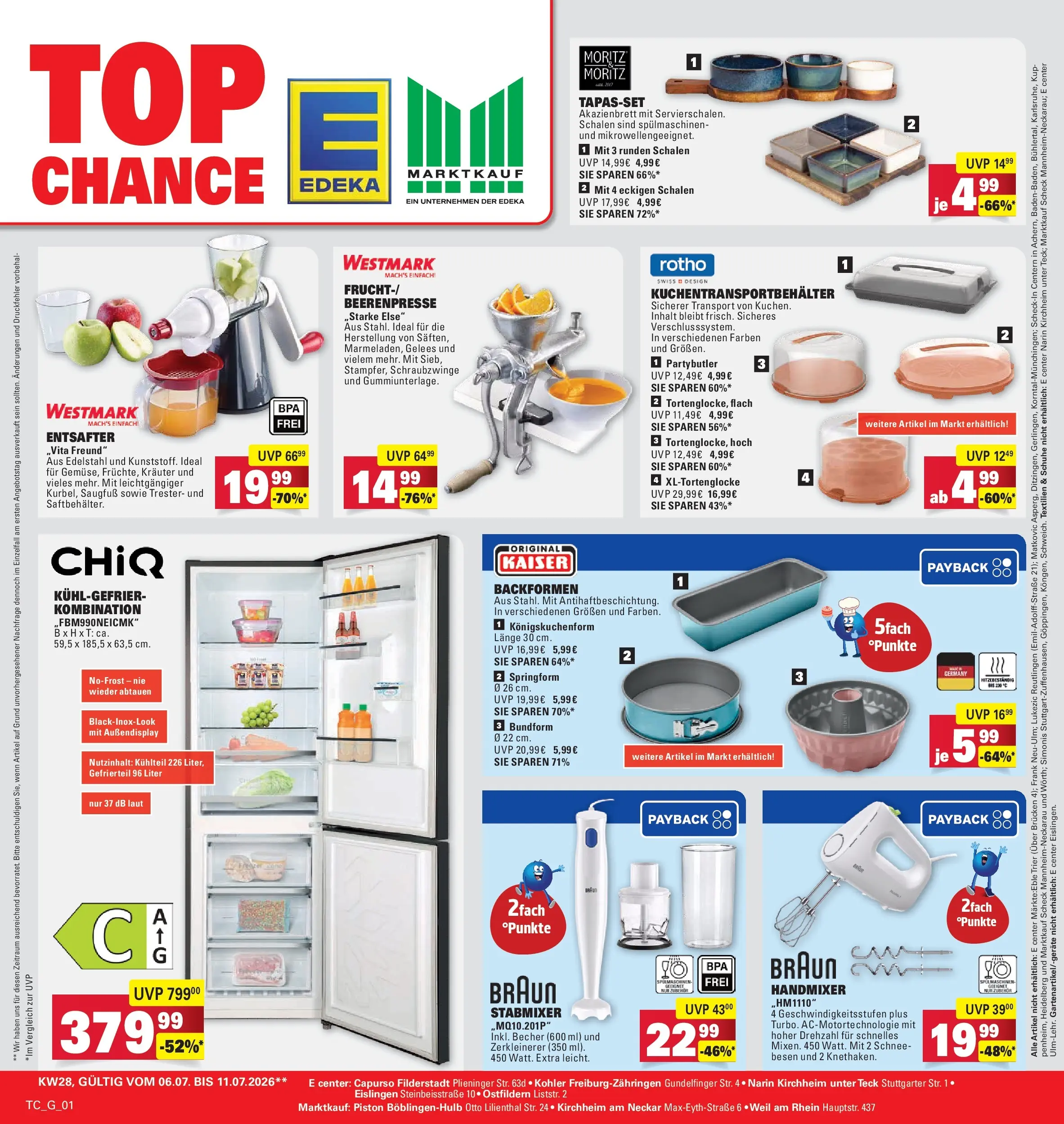 Edeka - EDEKA: Wochenangebote (ab 05.07.2026) » Angebote Online | Seite: 29 | Produkte: Entsafter, Handmixer, Stabmixer