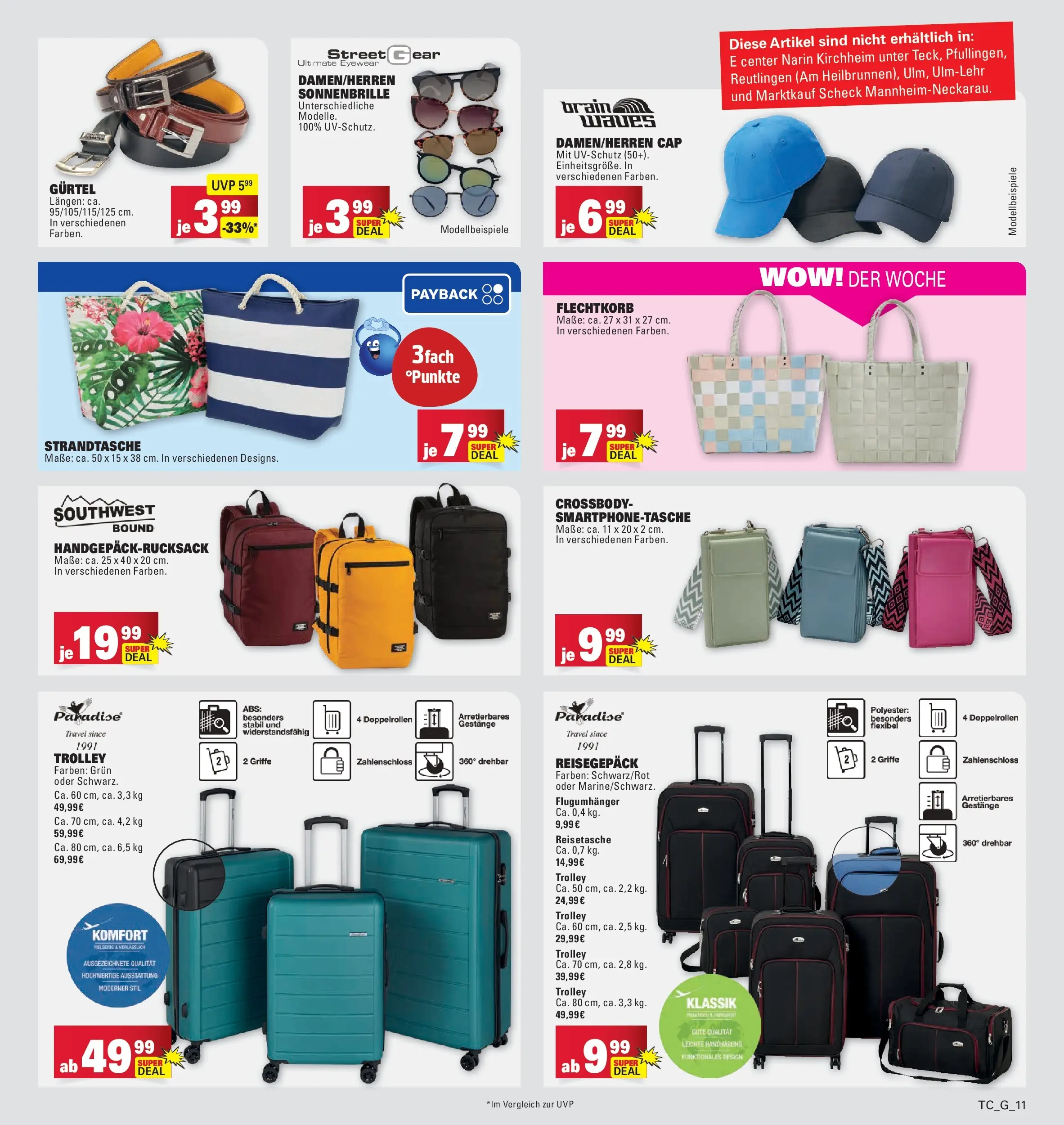 Edeka - EDEKA: Wochenangebote (ab 05.07.2026) » Angebote Online | Seite: 39 | Produkte: Reisetasche, Gürtel