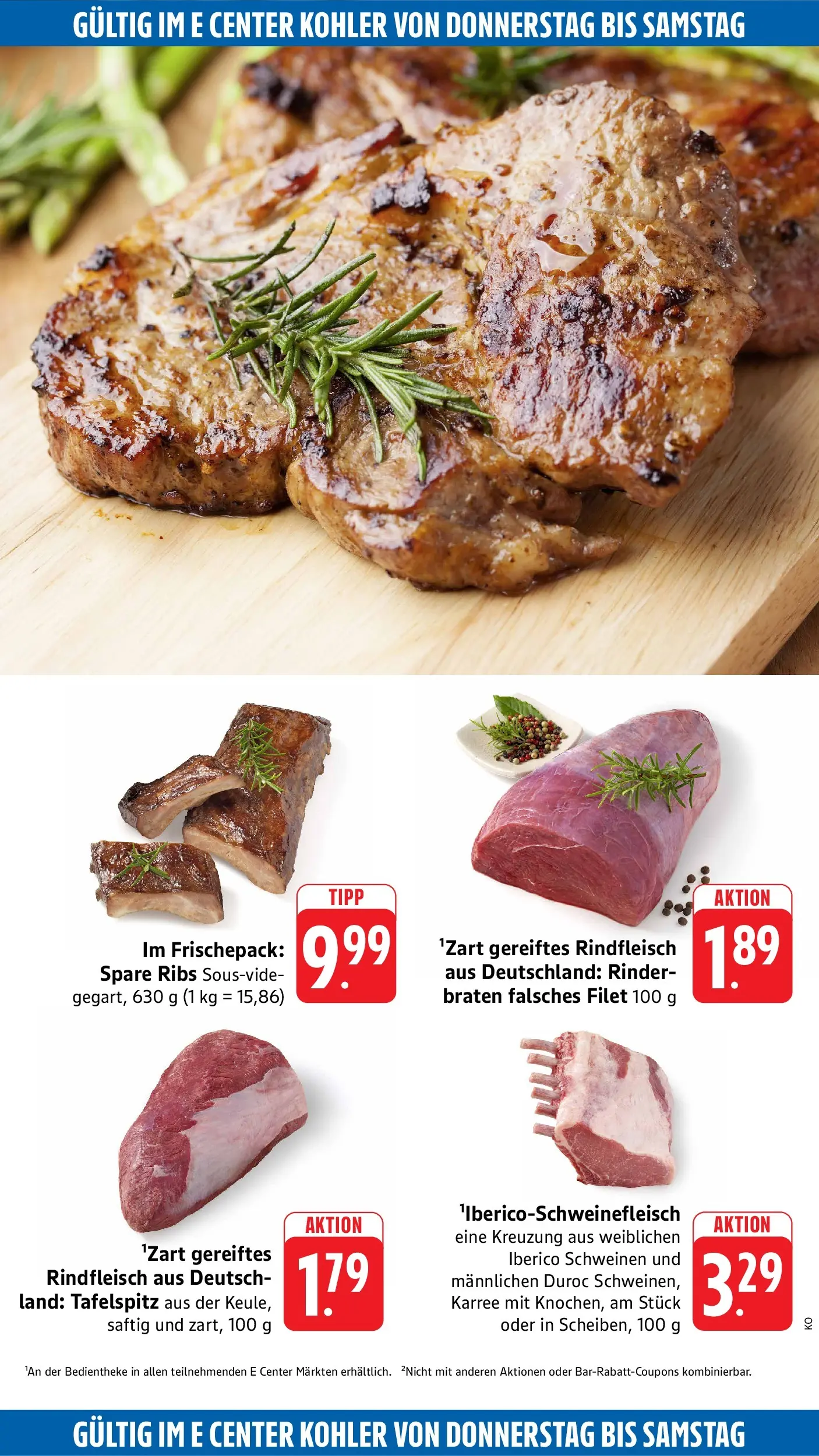 Edeka Prospekt Offenburg (ab 06.07.2026) » Angebote Online | Seite: 44 | Produkte: Tafelspitz, Spare ribs, Rindfleisch