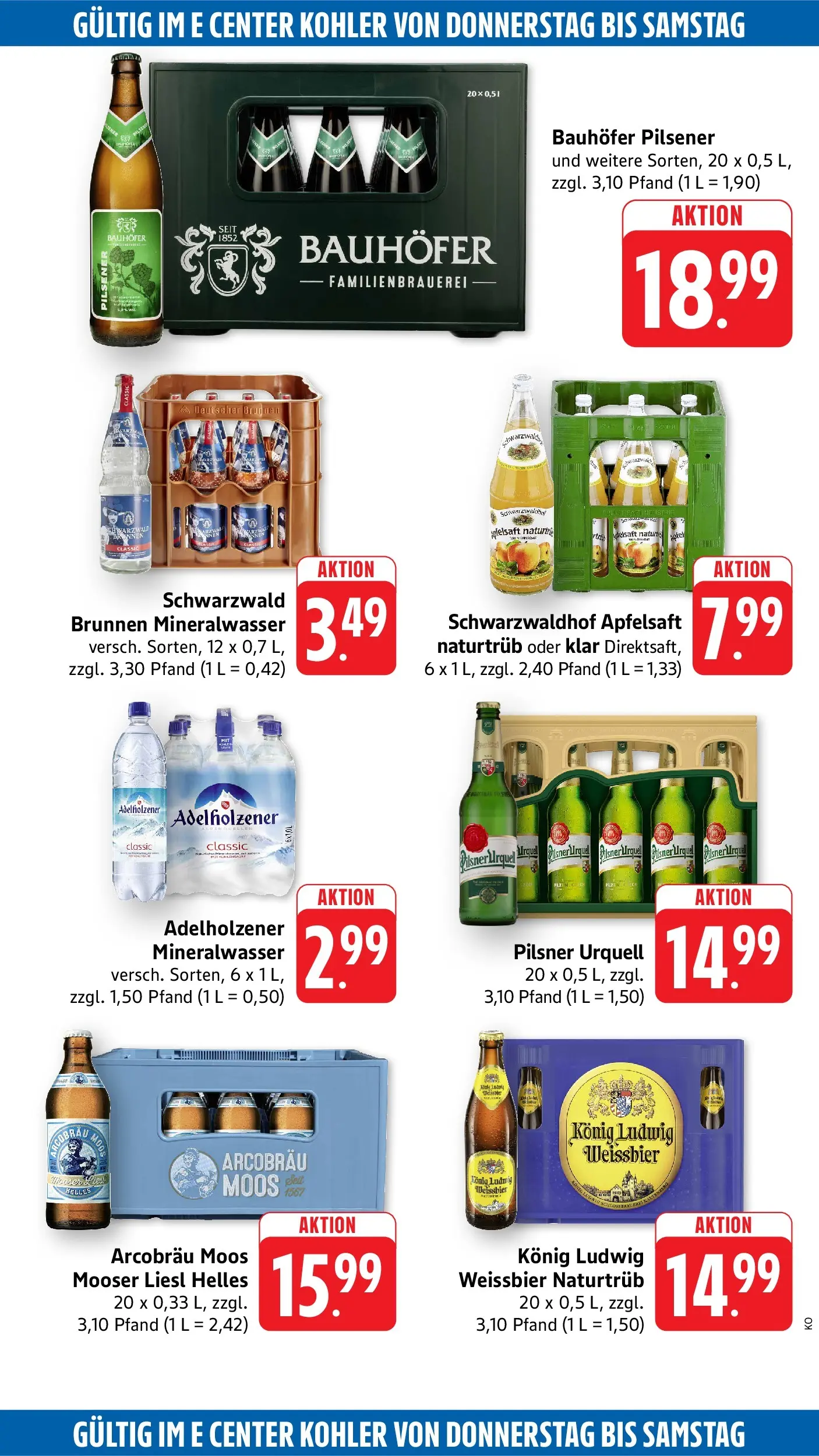 Edeka Prospekt Offenburg (ab 06.07.2026) » Angebote Online | Seite: 49 | Produkte: Weißbier, Adelholzener, Apfelsaft, Pilsner urquell