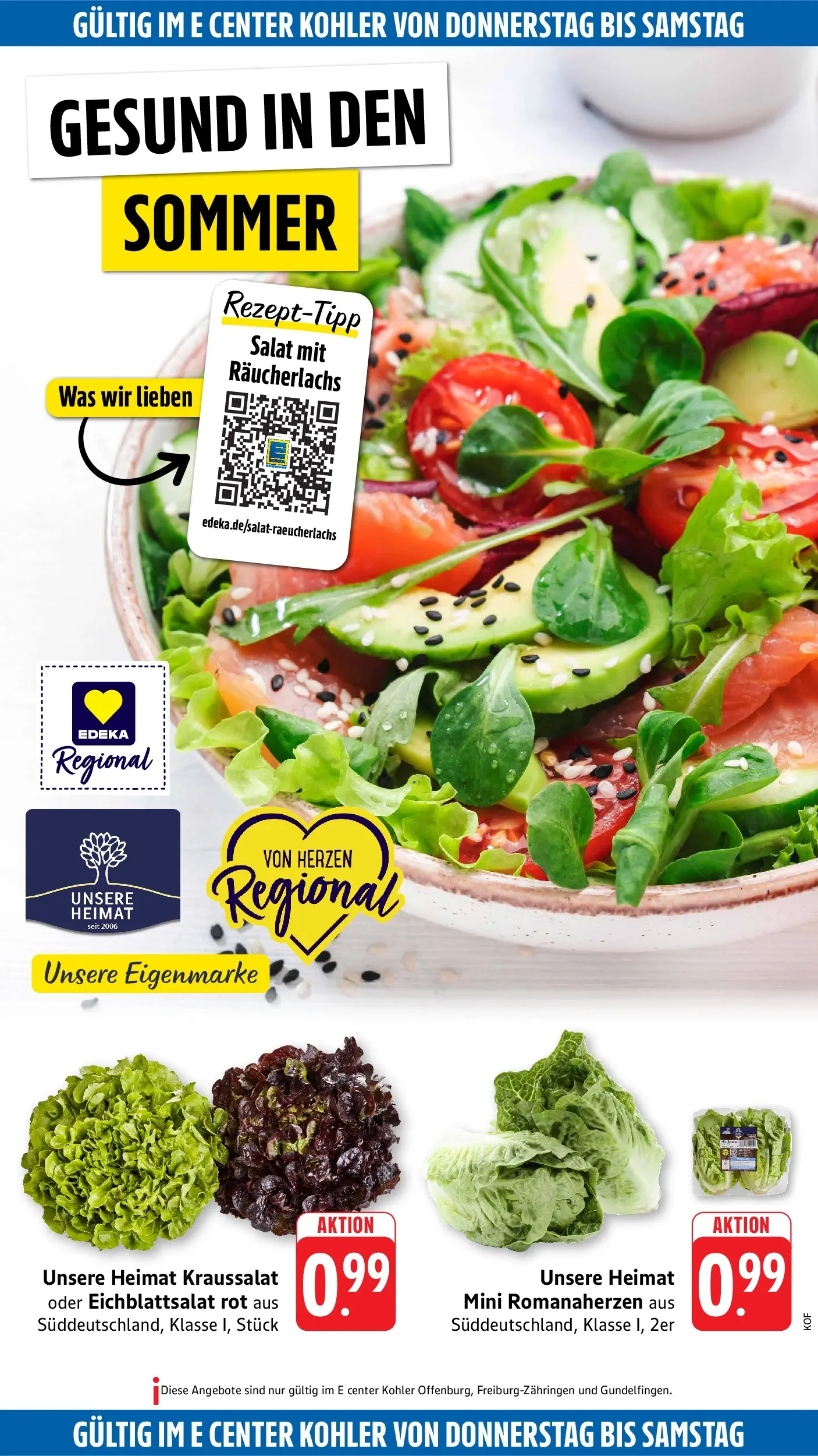 Edeka Prospekt Offenburg (ab 06.07.2026) » Angebote Online | Seite: 55 | Produkte: Räucherlachs, Salat