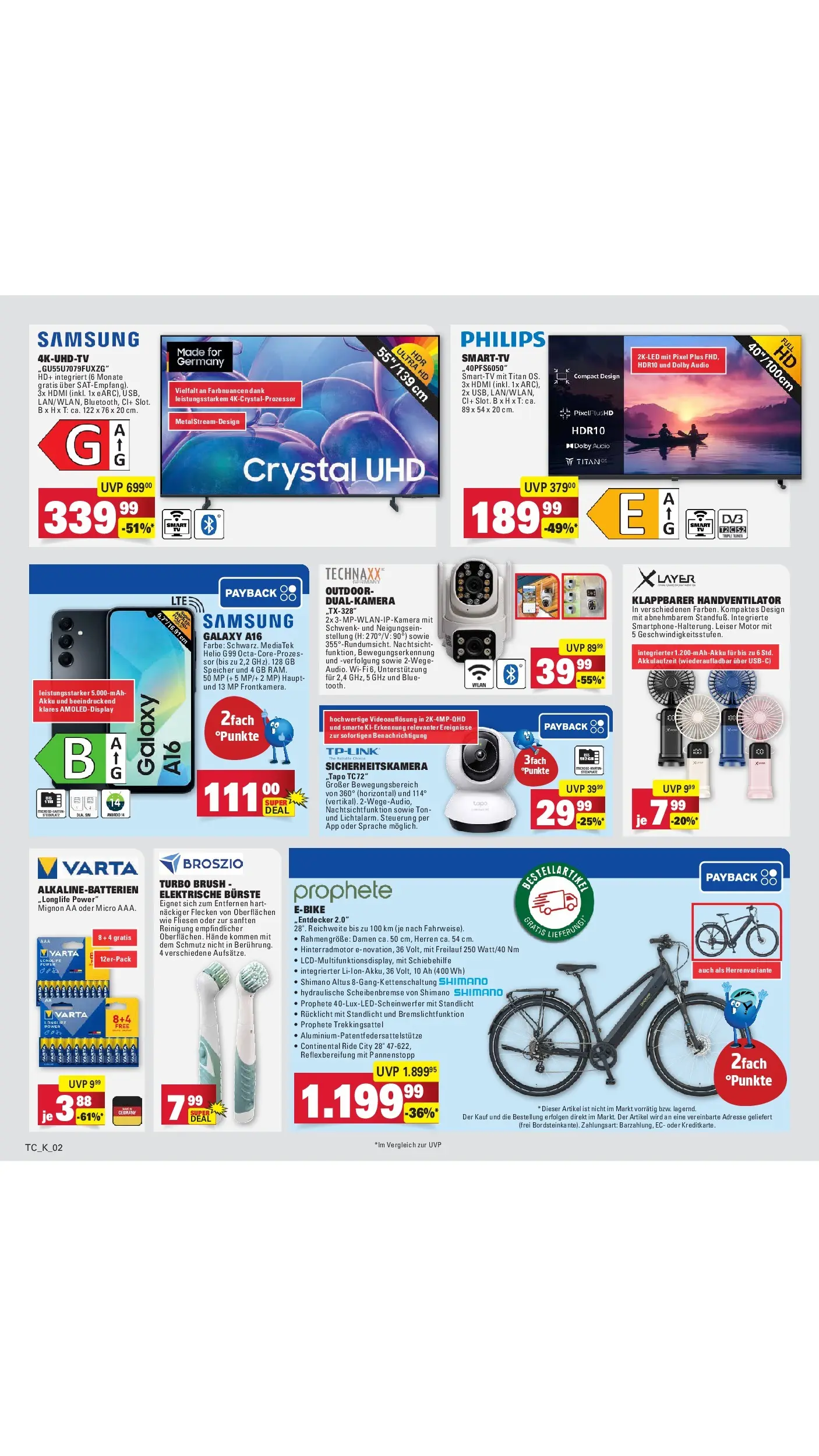 E center Prospekt Tübingen (ab 05.07.2026) zum Blättern | Seite: 54 | Produkte: Philips, Samsung, Bürste, Audio