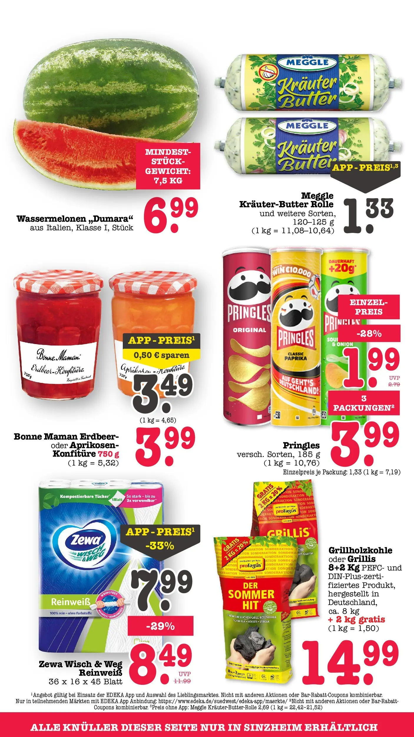 E center Prospekt Achern (ab 05.07.2026) zum Blättern | Seite: 77 | Produkte: Kräuterbutter, Paprika, Pringles, Bonne maman