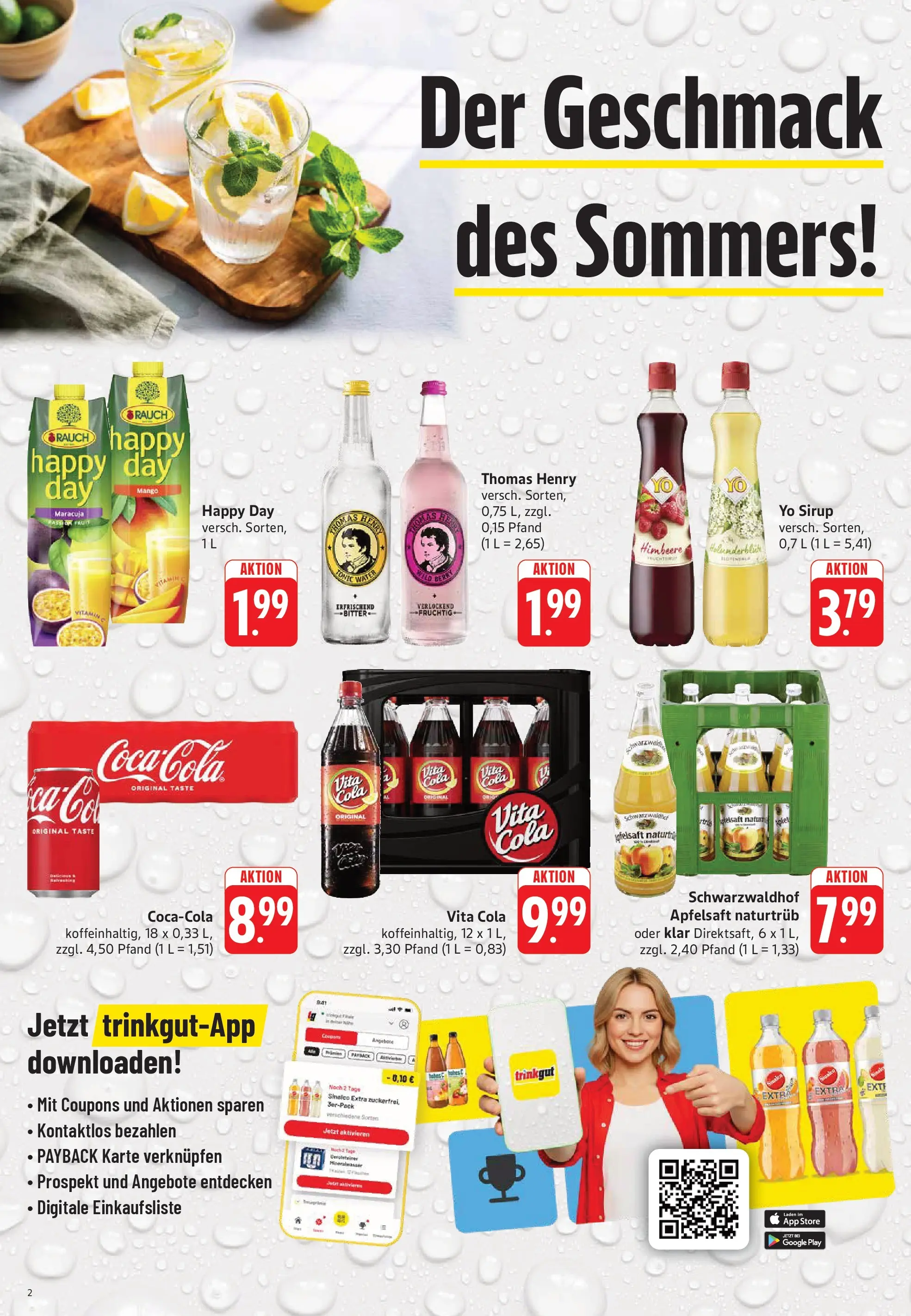 Trinkgut Prospekt Weissach Im Tal (ab 05.07.2026) » Angebote online | Seite: 2 | Produkte: Sinalco, Sirup, Apfelsaft, Mineralwasser