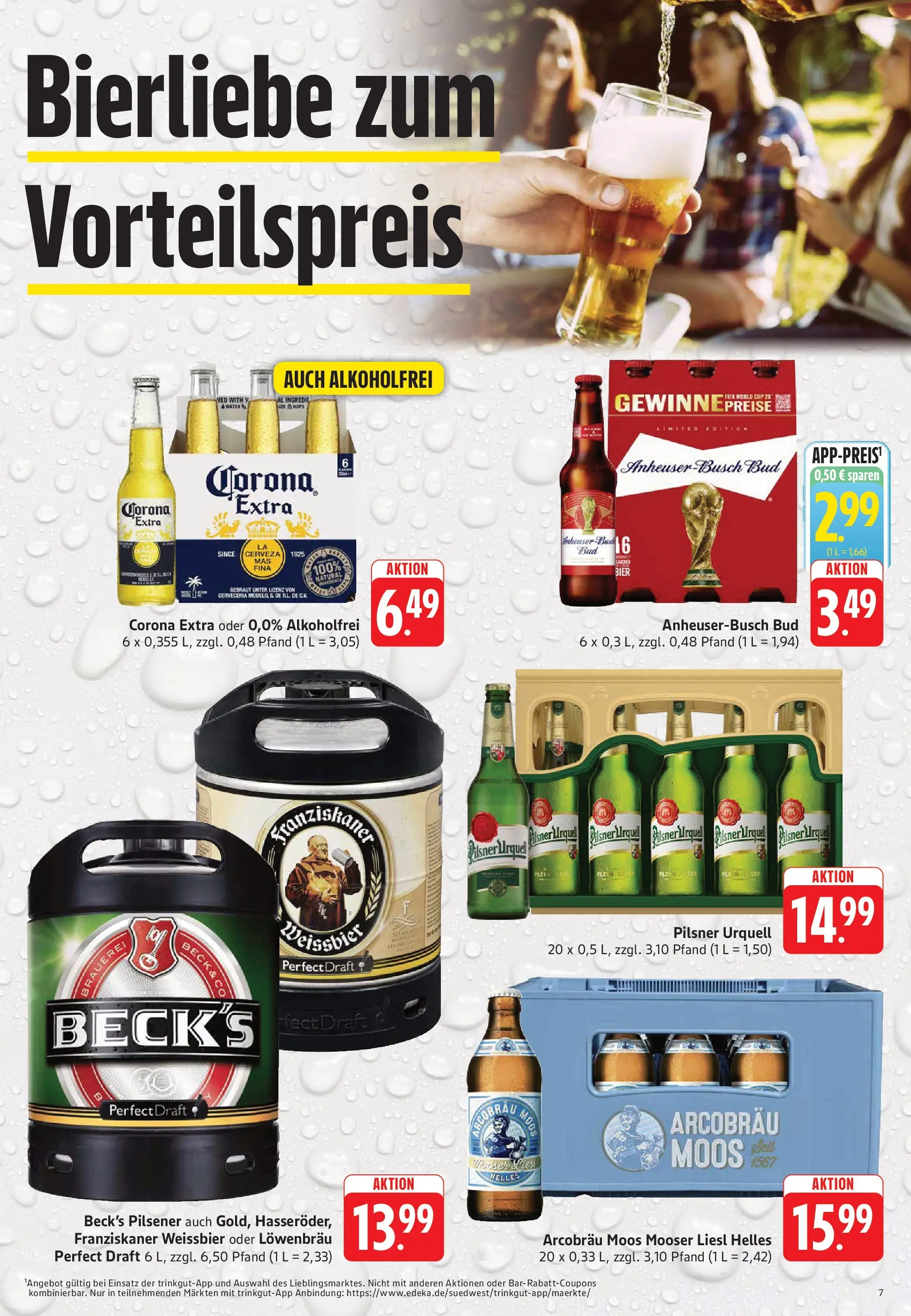 Trinkgut Prospekt Weissach Im Tal (ab 05.07.2026) » Angebote online | Seite: 7 | Produkte: Franziskaner, Bier, Weißbier, Pilsner urquell