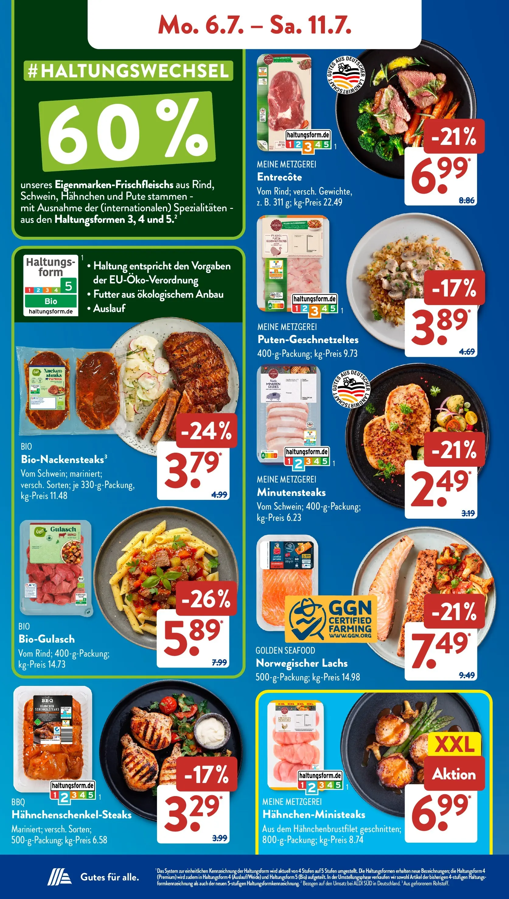Aldi Süd - Aldi Süd: Wochenangebote (ab 05.07.2026) zum Blättern | Seite: 5 | Produkte: Pute, Hahnchen, Lachs, Paprika