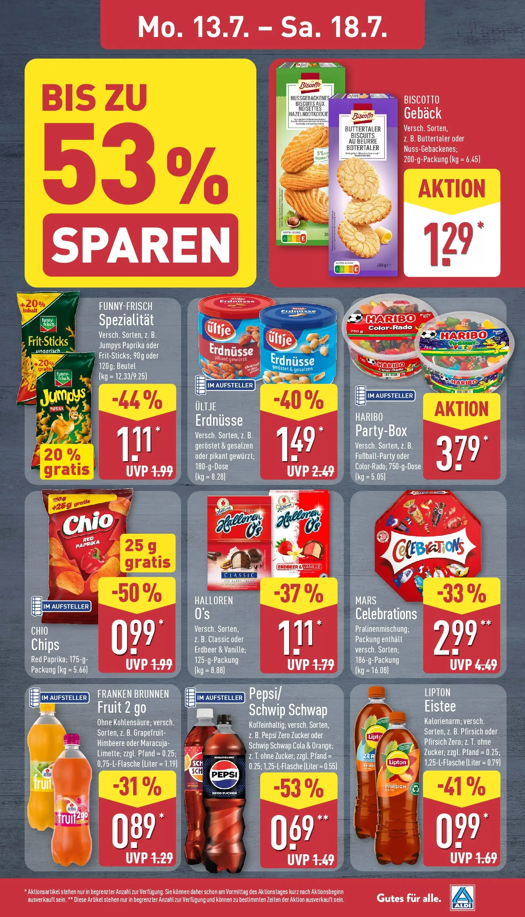 Aldi - ALDI Nord: Wochenangebote (ab 12.07.2026) » Angebote Online | Seite: 7 | Produkte: Erdnüsse, Paprika, Pepsi, Chips