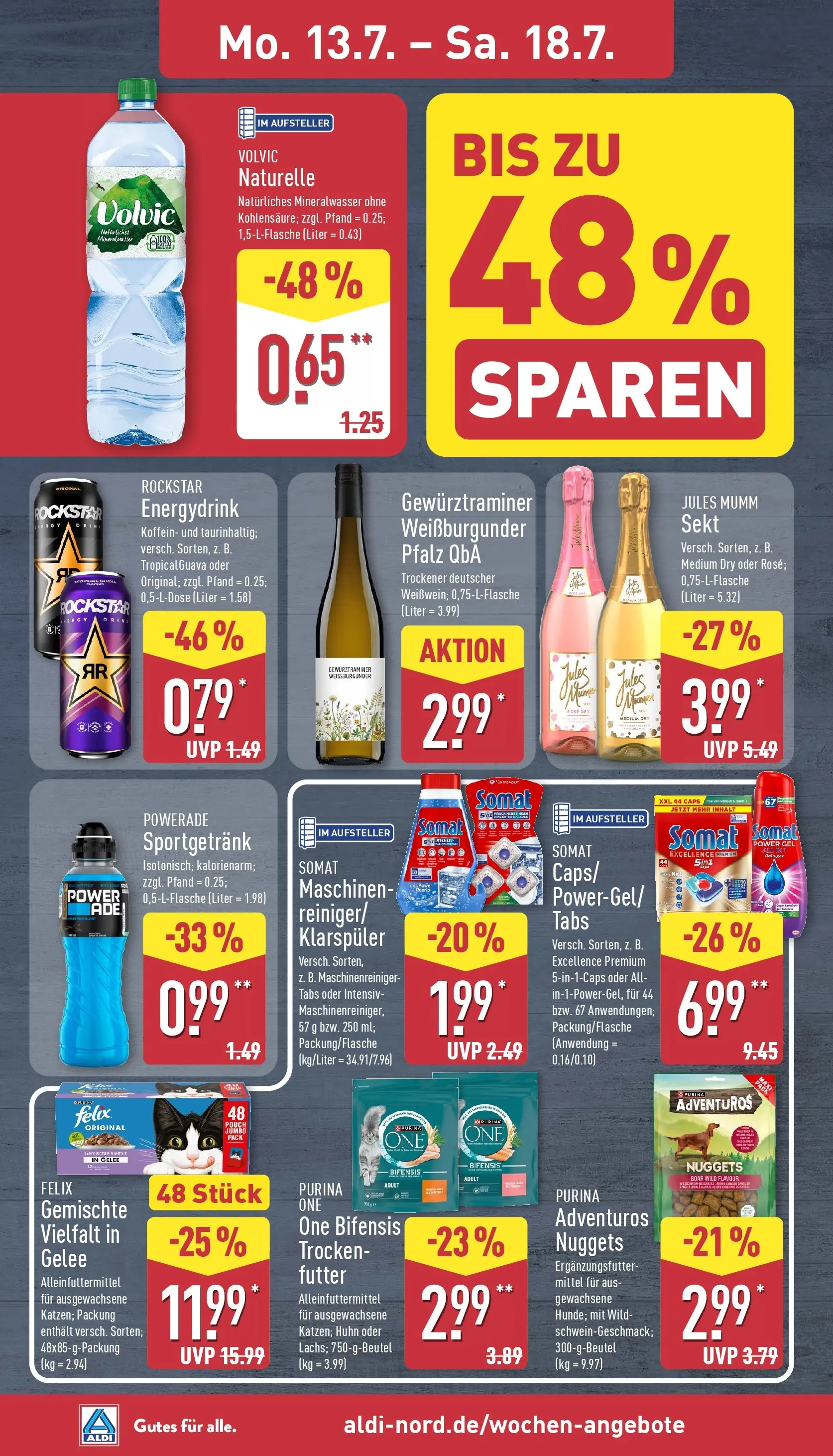 Aldi - ALDI Nord: Wochenangebote (ab 12.07.2026) » Angebote Online | Seite: 8 | Produkte: Energy, Jules mumm, Mineralwasser, Klarspüler