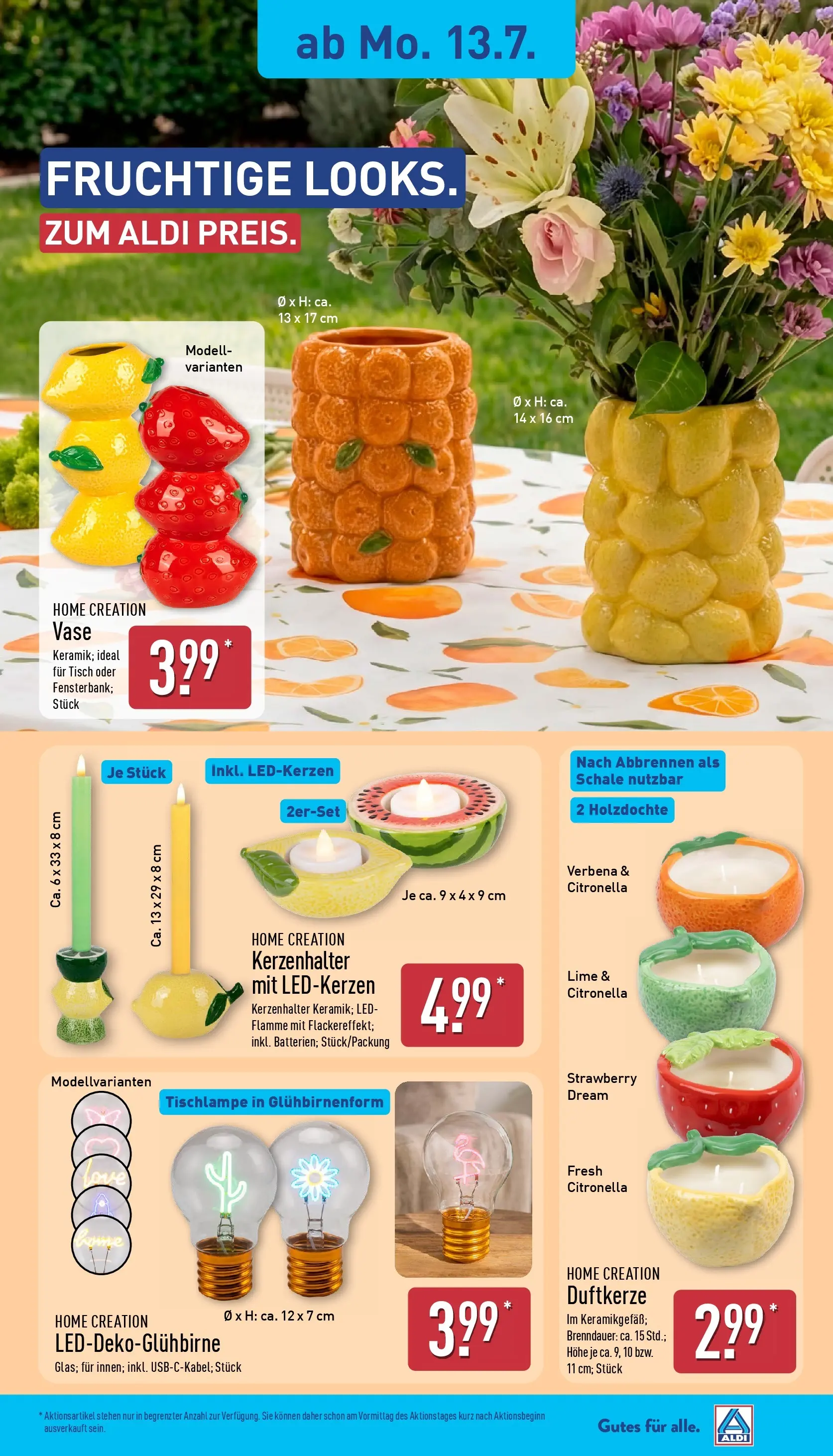 Aldi - ALDI Nord: Wochenangebote (ab 12.07.2026) » Angebote Online | Seite: 15 | Produkte: Tisch, Vase, Home creation