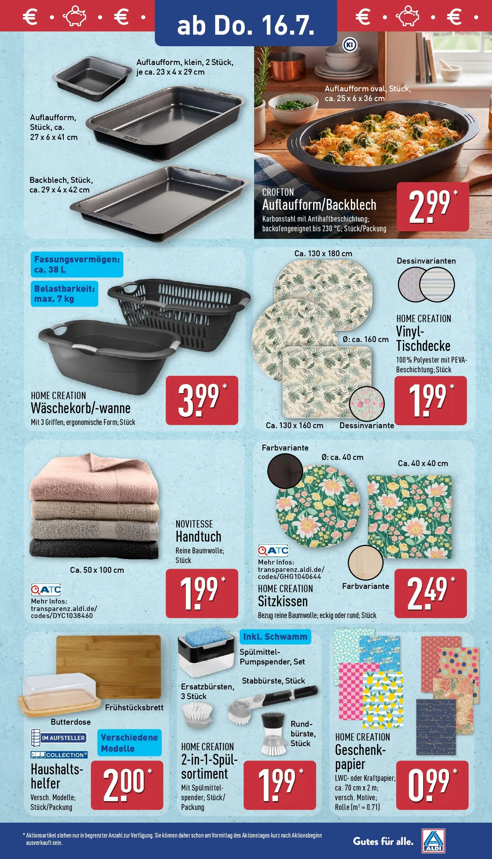 Aldi - ALDI Nord: Wochenangebote (ab 12.07.2026) » Angebote Online | Seite: 23 | Produkte: Butter, Home creation