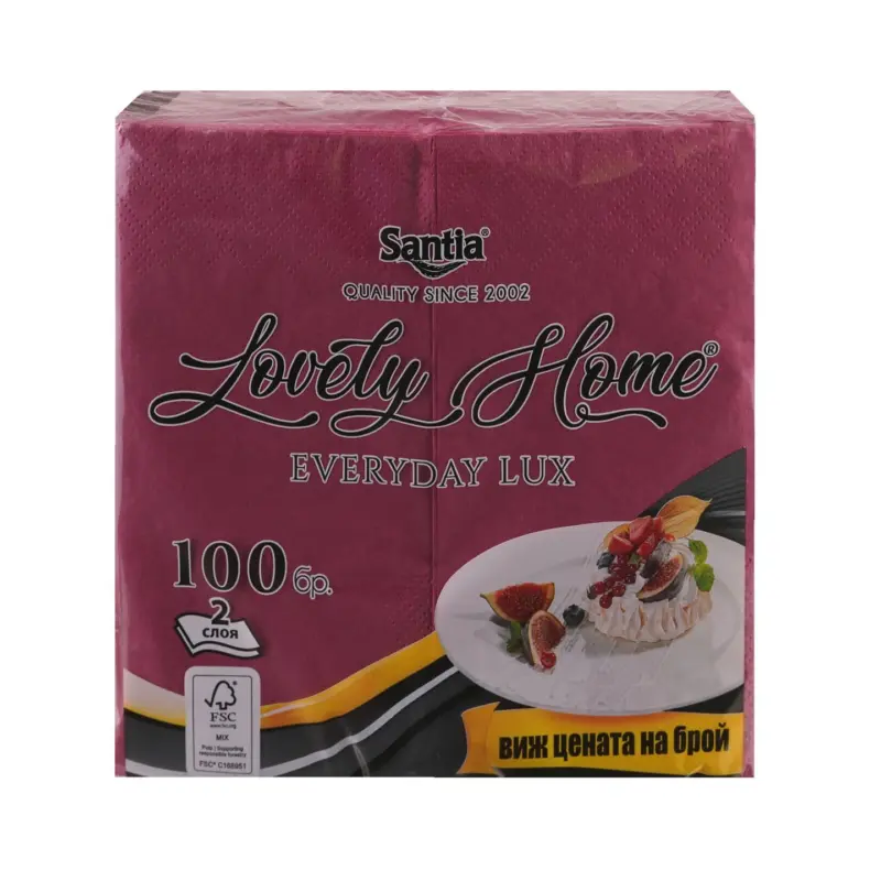 LOVELY HOME Салфетки 100 бр.
