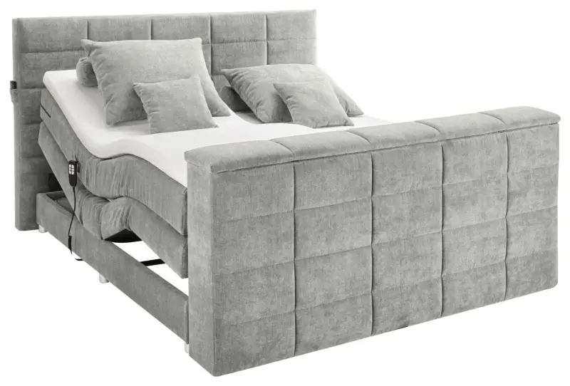 Boxspringbett Denver Schlamm ca. 180x200 cm mit Topper