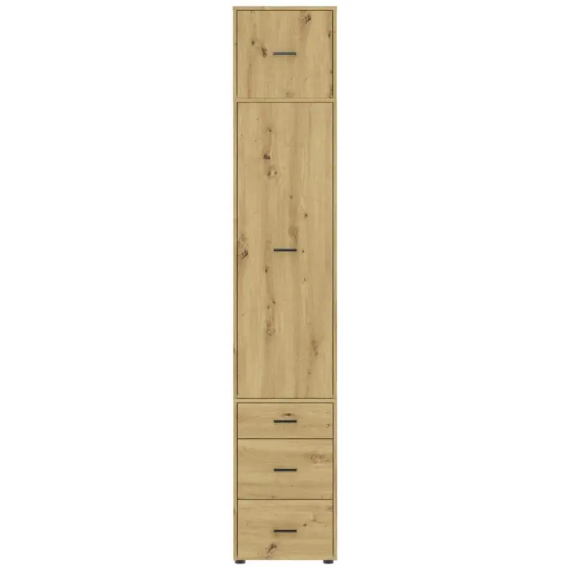Dreht&uuml;renschrank m. Schubladen 45 cm Kivo, Eiche