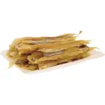 Mix Markt Snack aus Blauer Wittling (Micromesistius poutassou) in Filetstreifen, gesalzen und ged&ouml;rrt/ lose - bis 11.07.2026