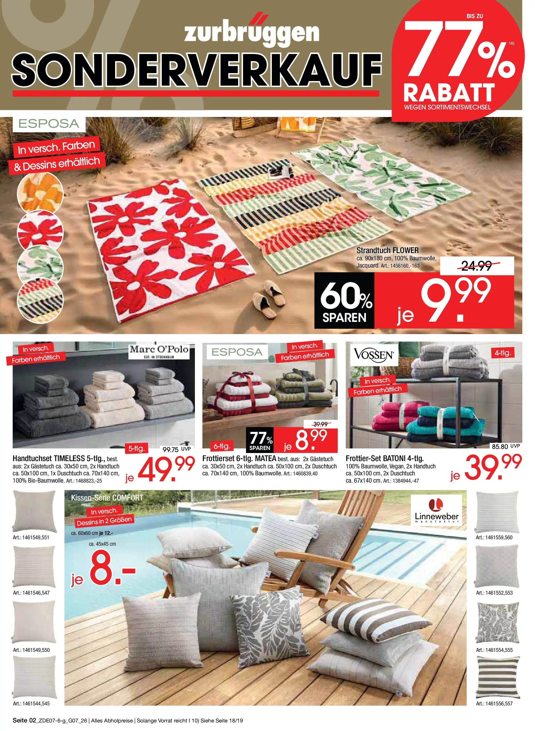 Zurbrüggen Sonderverkauf (ab 09.07.2026) zum Blättern | Seite: 2 | Produkte: Strandtuch