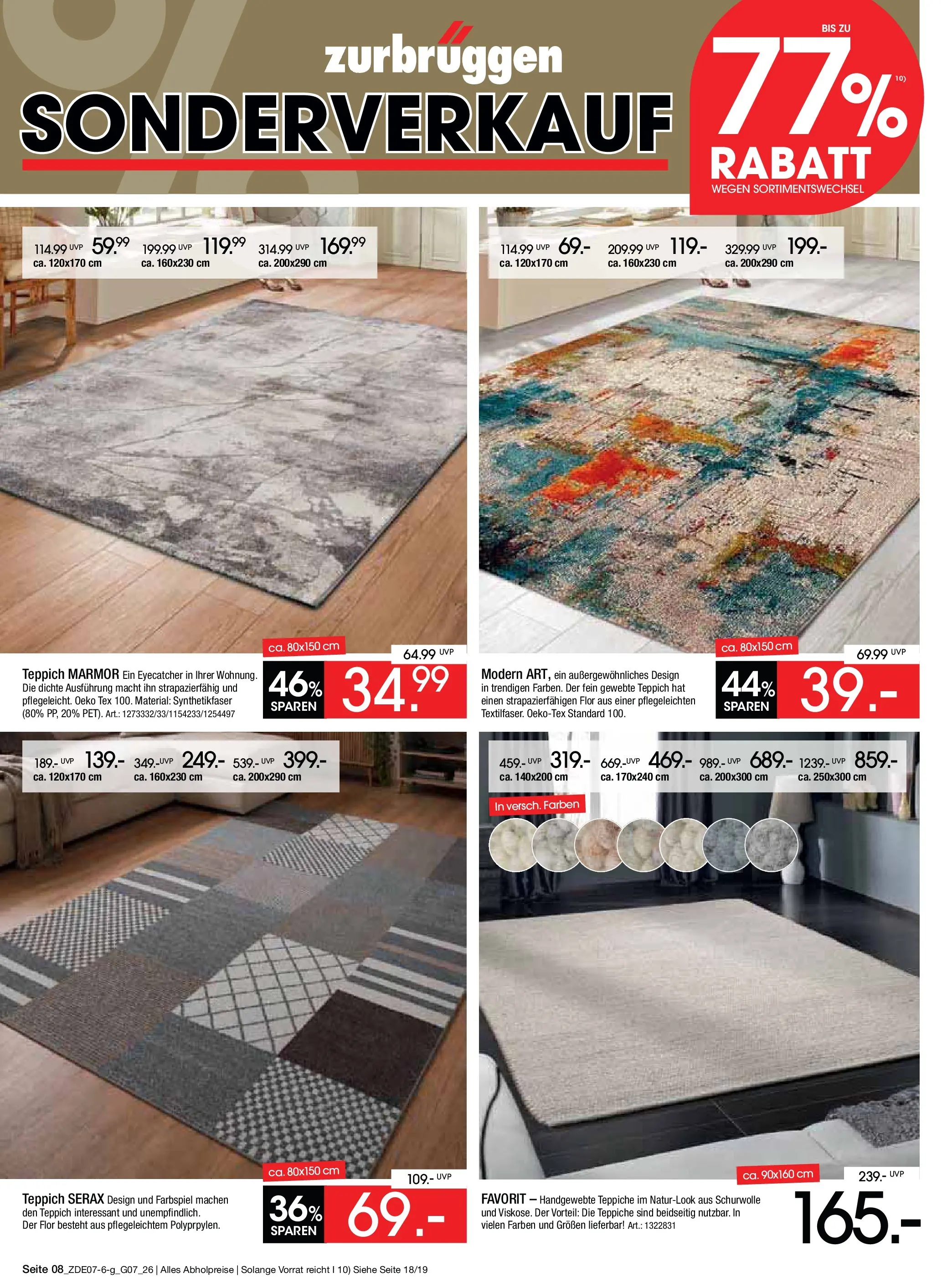 Zurbrüggen Sonderverkauf (ab 09.07.2026) zum Blättern | Seite: 8 | Produkte: Teppich
