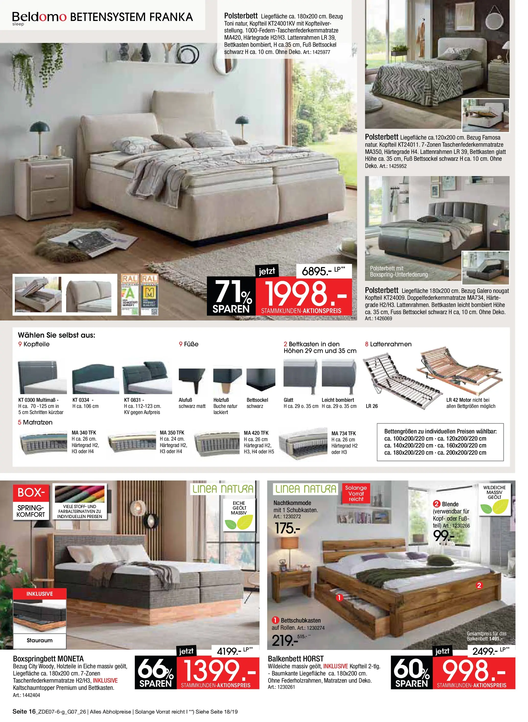 Zurbrüggen Sonderverkauf (ab 09.07.2026) zum Blättern | Seite: 16 | Produkte: Boxspringbett, Polsterbett, Box