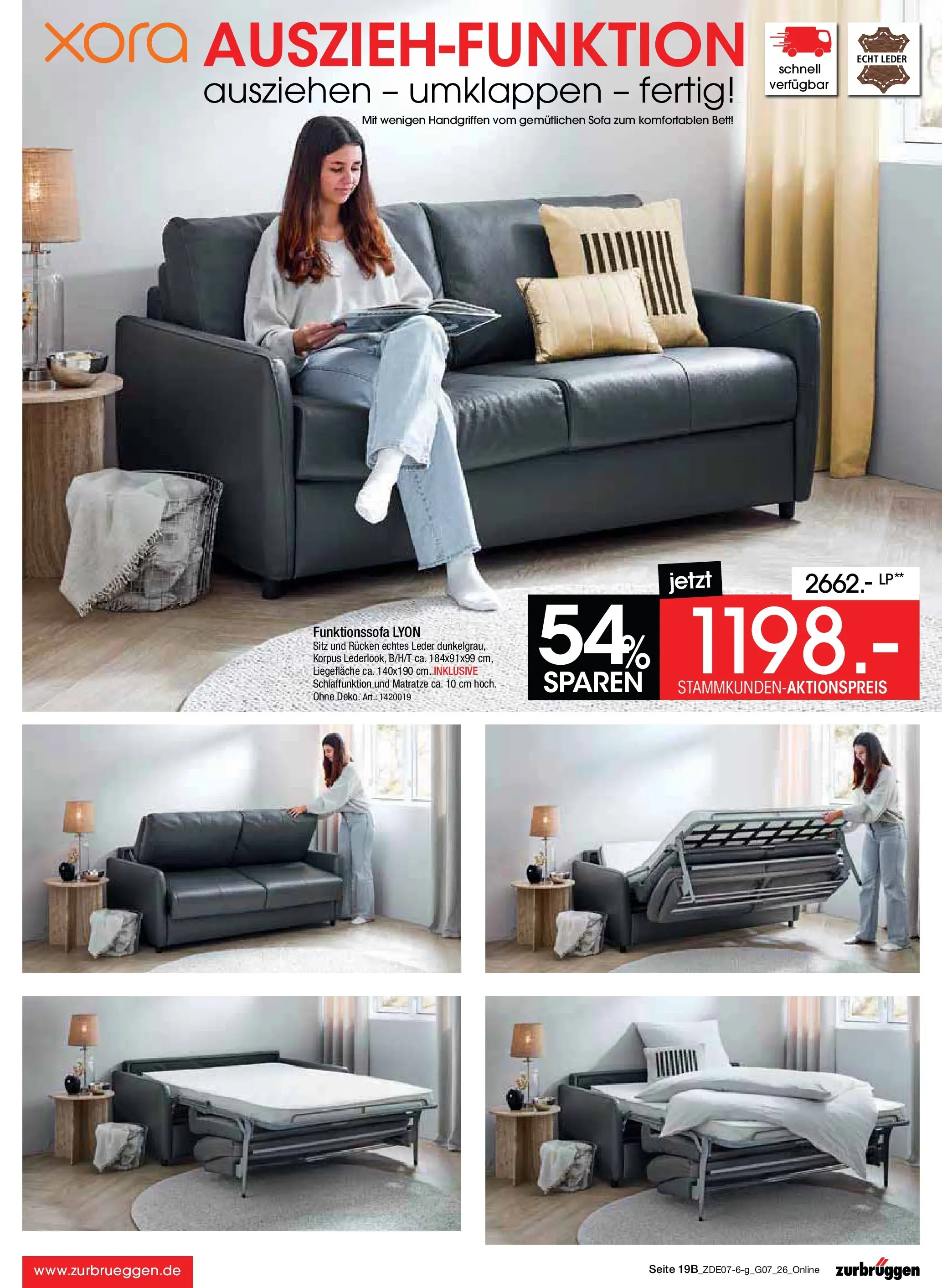 Zurbrüggen Sonderverkauf (ab 09.07.2026) zum Blättern | Seite: 23 | Produkte: Bett, Matratze, Sofa