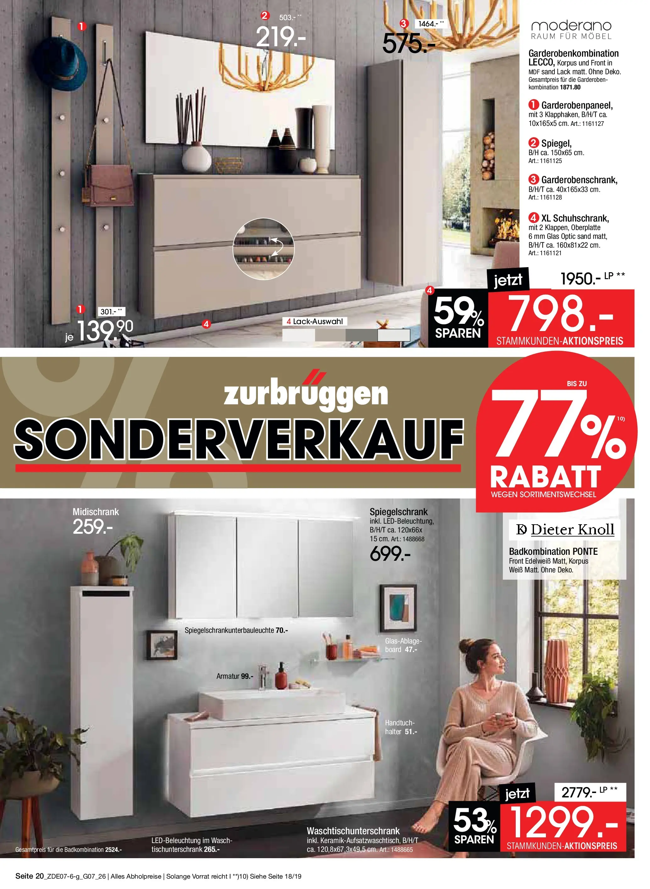 Zurbrüggen Sonderverkauf (ab 09.07.2026) zum Blättern | Seite: 26 | Produkte: Armatur, Spiegelschrank, Midischrank