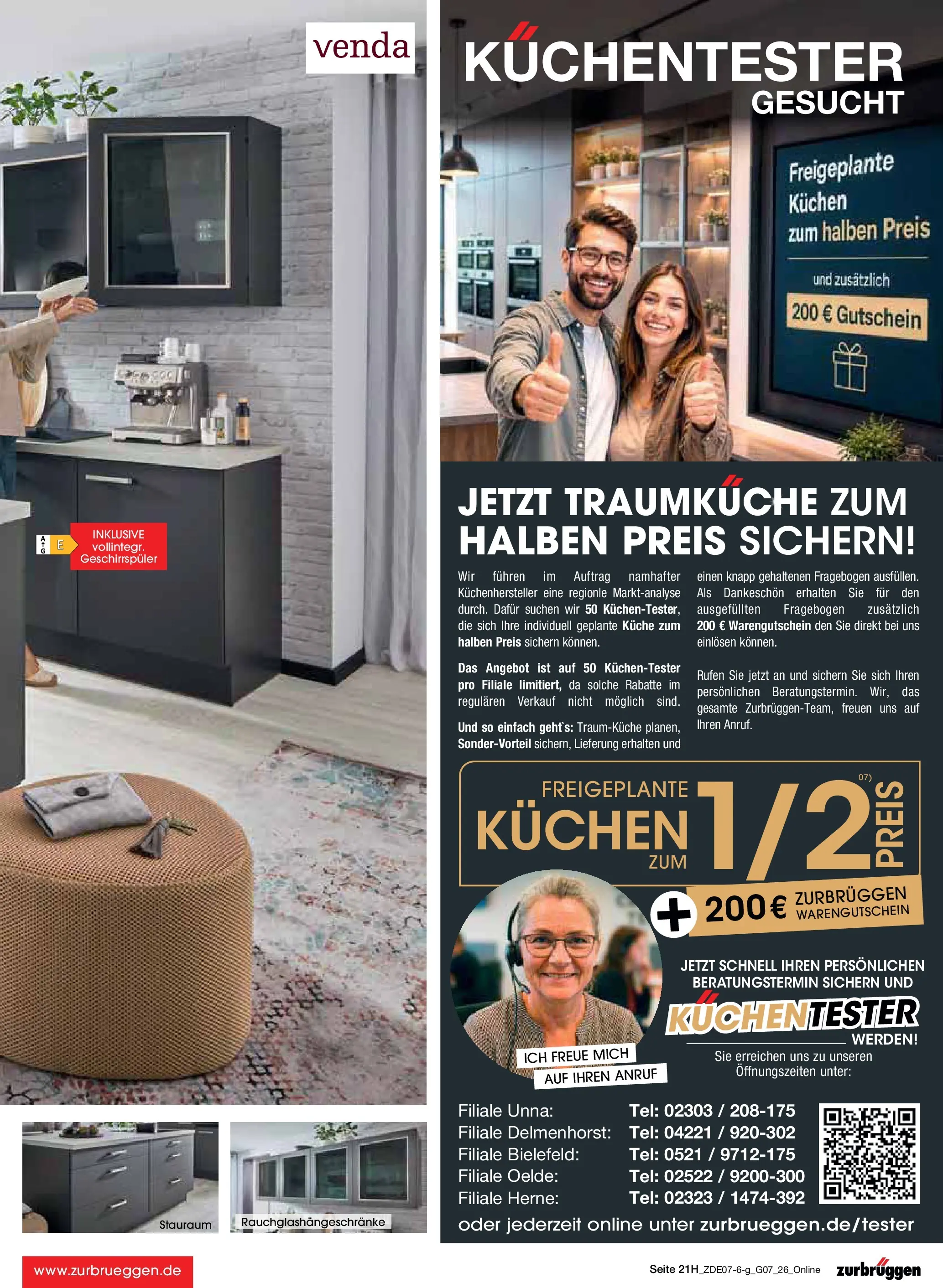 Zurbrüggen Sonderverkauf (ab 09.07.2026) zum Blättern | Seite: 43 | Produkte: Geschirrspüler, Küche, Kuchen