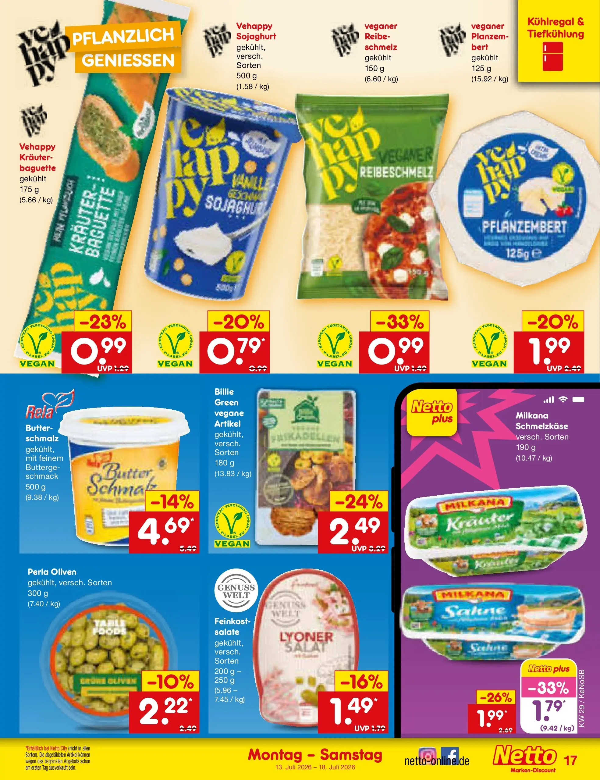 Netto Marken-Discount Prospekt Koblenz (ab 13.07.2026) ยป Angebote | Seite: 21 | Produkte: Butter, Milkana, Baguette, Sahne Netto Marken-Discount Prospekt Koblenz (ab 13.07.2026) ยป Angebote | Seite: 21 | Produkte: Butter, Milkana, Baguette, Sahne