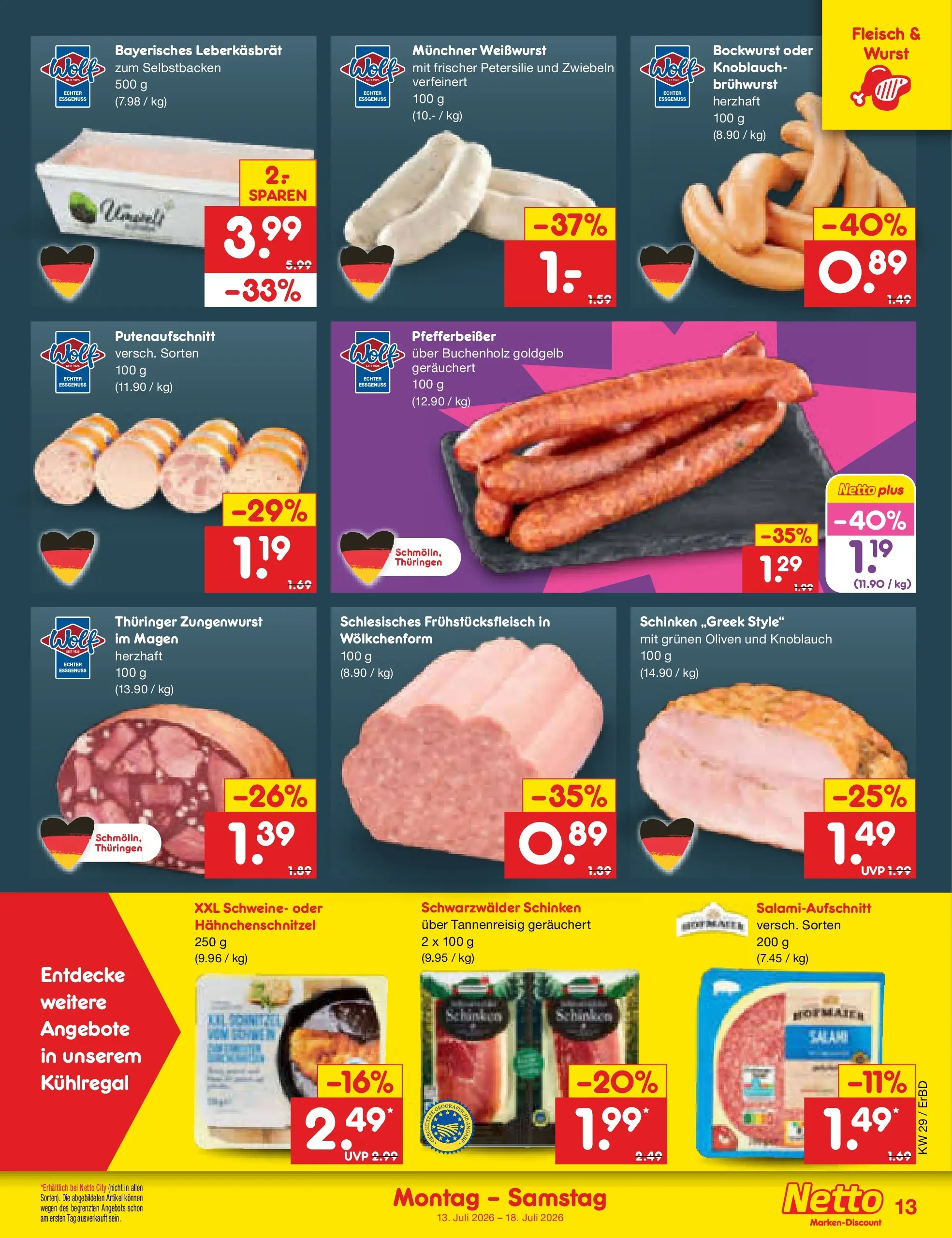 Netto Marken-Discount Prospekt Weimar (ab 13.07.2026) ยป Angebote | Seite: 15 | Produkte: Bockwurst, Zwiebeln, Knoblauch, Fleisch Netto Marken-Discount Prospekt Weimar (ab 13.07.2026) ยป Angebote | Seite: 15 | Produkte: Bockwurst, Zwiebeln, Knoblauch, Fleisch