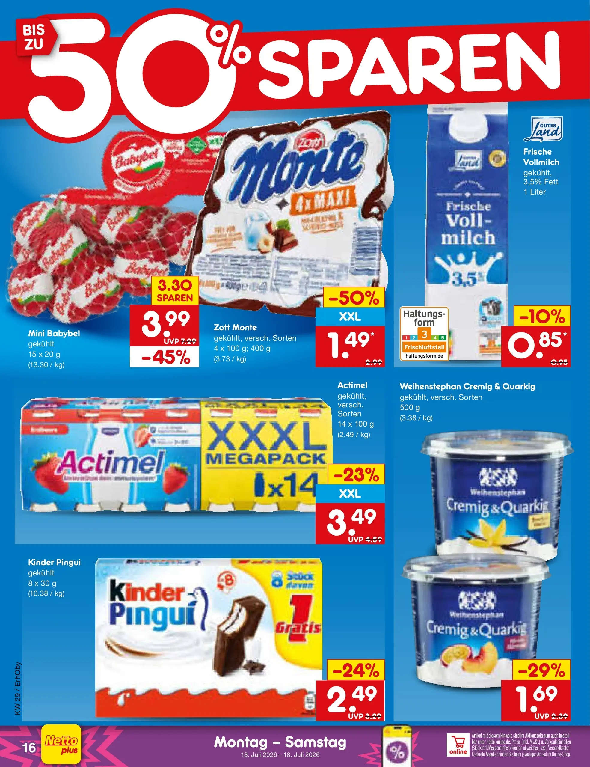 Netto Marken-Discount Prospekt München (ab 13.07.2026) » Angebote | Seite: 20 | Produkte: Actimel, Milch, Babybel Netto Marken-Discount Prospekt München (ab 13.07.2026) » Angebote | Seite: 20 | Produkte: Actimel, Milch, Babybel