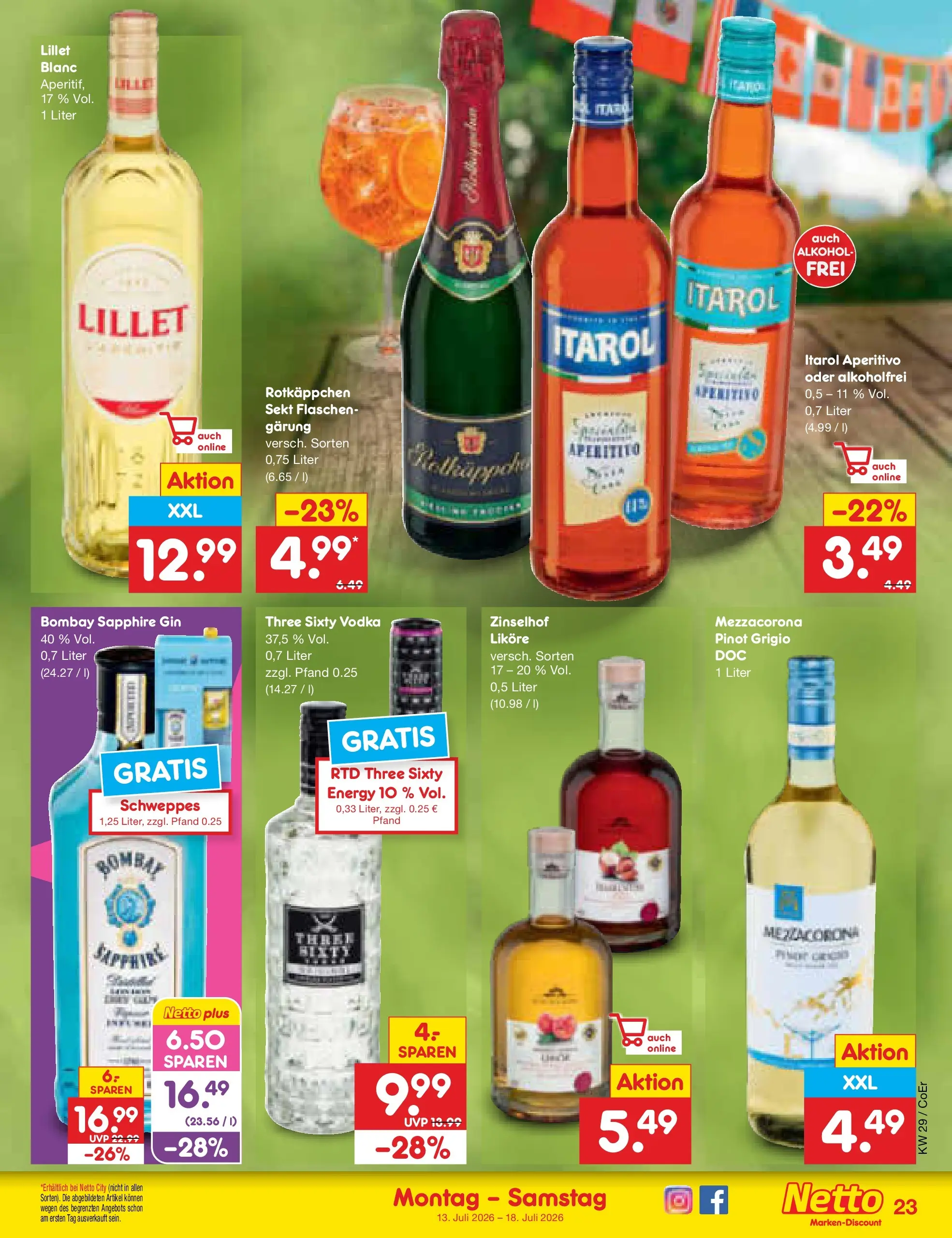 Netto Marken-Discount Prospekt Naumburg (ab 13.07.2026) ยป Angebote | Seite: 31 | Produkte: Energy, Lillet, Rotkรคppchen, Vodka Netto Marken-Discount Prospekt Naumburg (ab 13.07.2026) ยป Angebote | Seite: 31 | Produkte: Energy, Lillet, Rotkรคppchen, Vodka