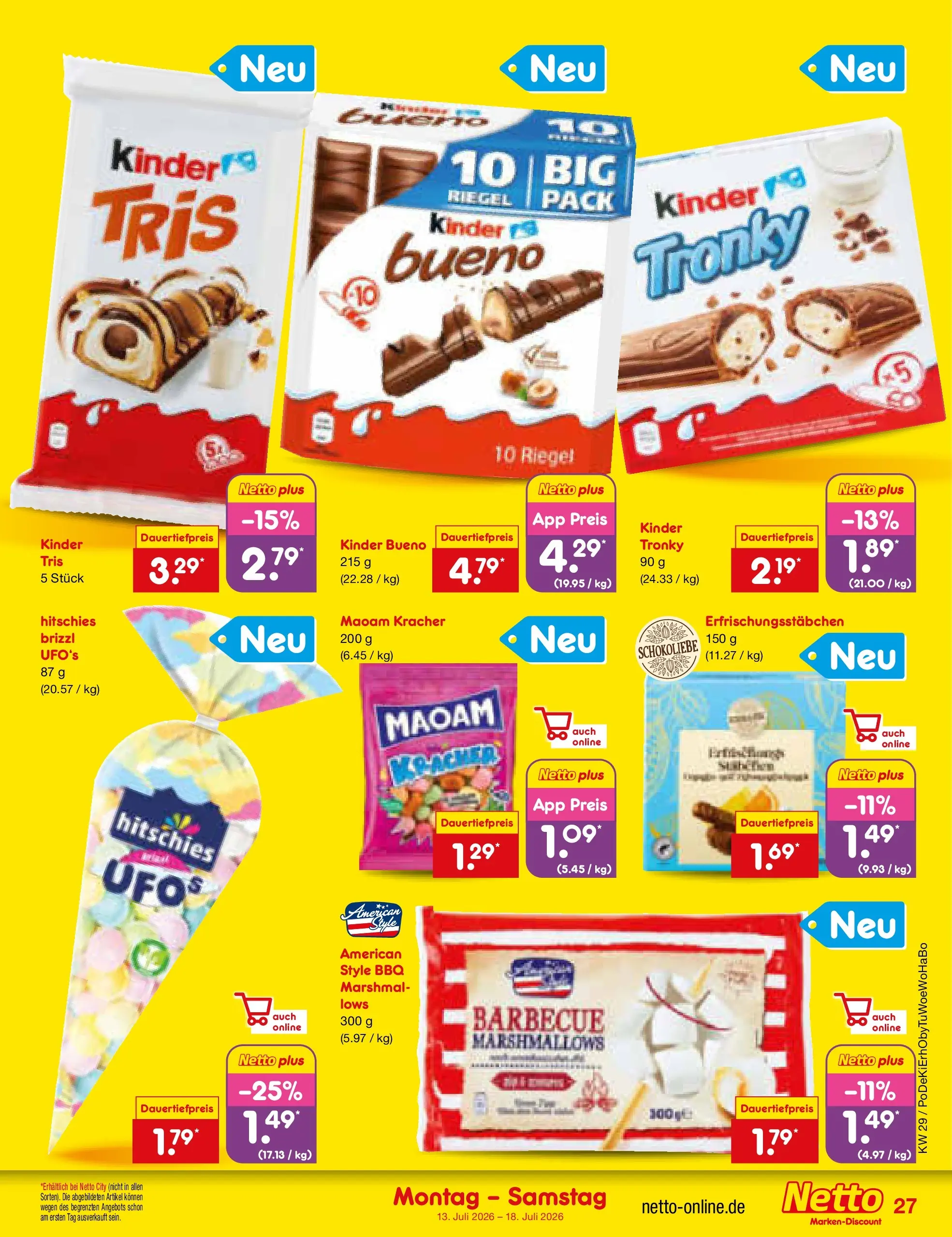 Netto Marken-Discount Prospekt München (ab 13.07.2026) » Angebote | Seite: 37 | Produkte: Kinder bueno Netto Marken-Discount Prospekt München (ab 13.07.2026) » Angebote | Seite: 37 | Produkte: Kinder bueno