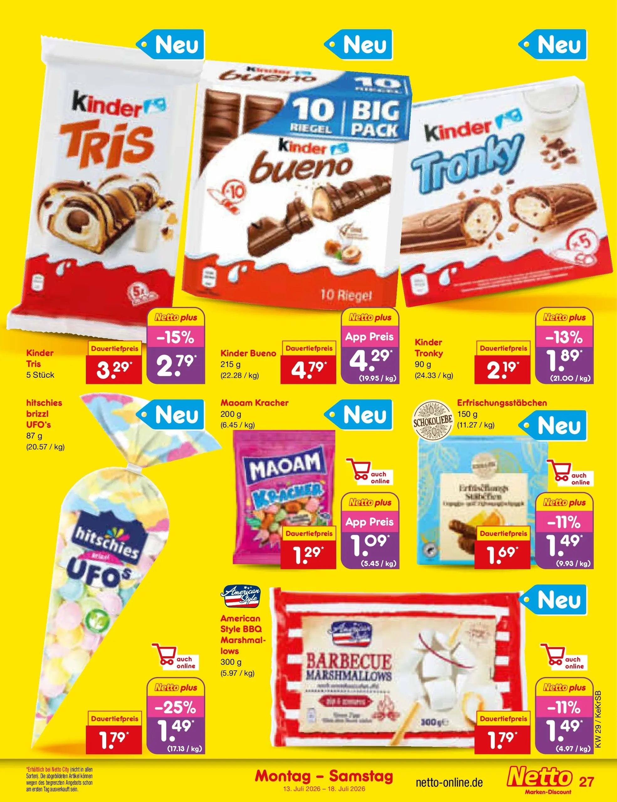 Netto Marken-Discount Prospekt Koblenz (ab 13.07.2026) ยป Angebote | Seite: 37 | Produkte: Kinder bueno Netto Marken-Discount Prospekt Koblenz (ab 13.07.2026) ยป Angebote | Seite: 37 | Produkte: Kinder bueno