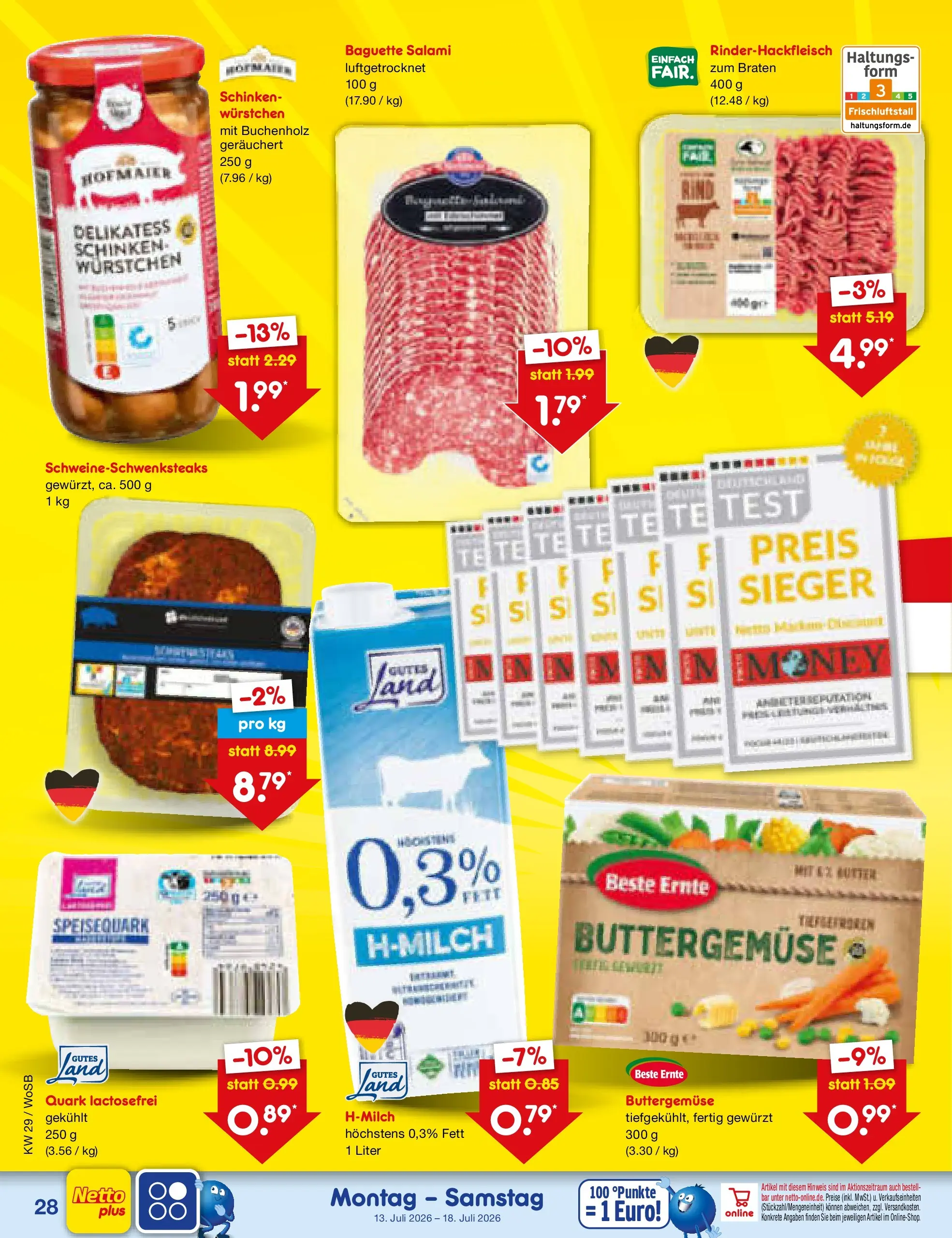 Netto Marken-Discount Prospekt Ludwigshafen-Edigheim (ab 13.07.2026) ยป Angebote | Seite: 38 | Produkte: Quark, Baguette, Schinken, Speisequark Netto Marken-Discount Prospekt Ludwigshafen-Edigheim (ab 13.07.2026) ยป Angebote | Seite: 38 | Produkte: Quark, Baguette, Schinken, Speisequark