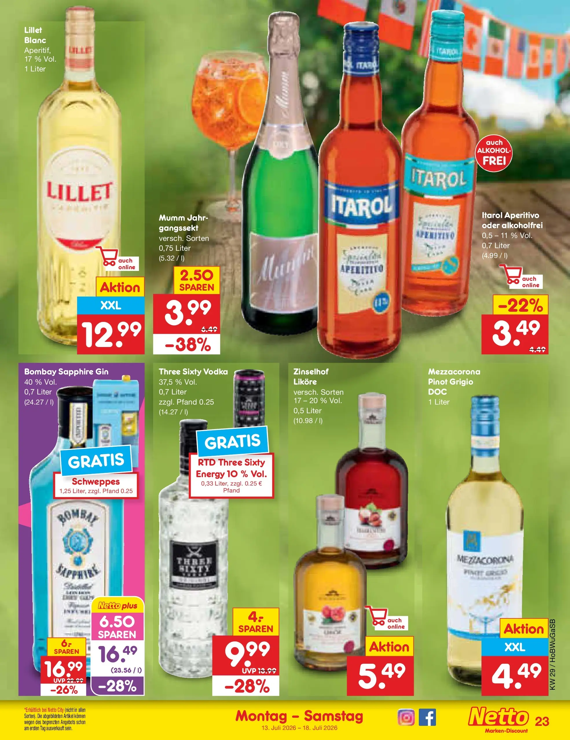 Netto Marken-Discount Prospekt Hannover (ab 13.07.2026) ยป Angebote | Seite: 31 | Produkte: Energy, Lillet, Vodka, Gin Netto Marken-Discount Prospekt Hannover (ab 13.07.2026) ยป Angebote | Seite: 31 | Produkte: Energy, Lillet, Vodka, Gin