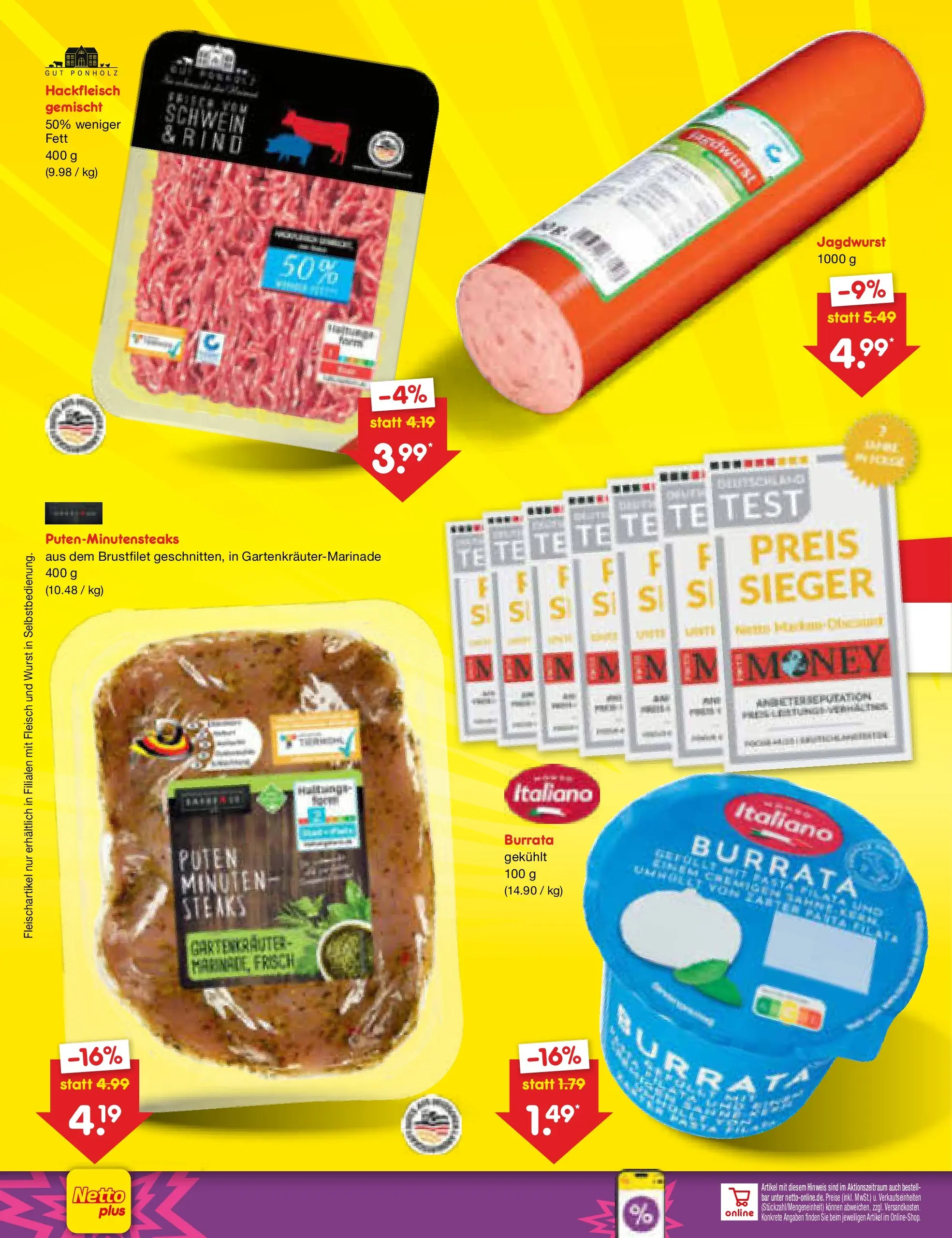 Netto Marken-Discount Prospekt Naumburg (ab 13.07.2026) ยป Angebote | Seite: 42 | Produkte: Burrata, Wurst, Fleisch, Hackfleisch Netto Marken-Discount Prospekt Naumburg (ab 13.07.2026) ยป Angebote | Seite: 42 | Produkte: Burrata, Wurst, Fleisch, Hackfleisch