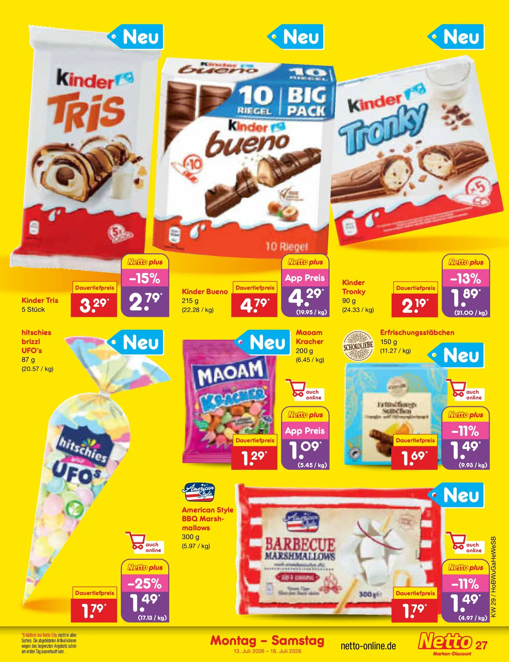 Netto Marken-Discount Prospekt Hannover (ab 13.07.2026) ยป Angebote | Seite: 37 | Produkte: Kinder bueno Netto Marken-Discount Prospekt Hannover (ab 13.07.2026) ยป Angebote | Seite: 37 | Produkte: Kinder bueno