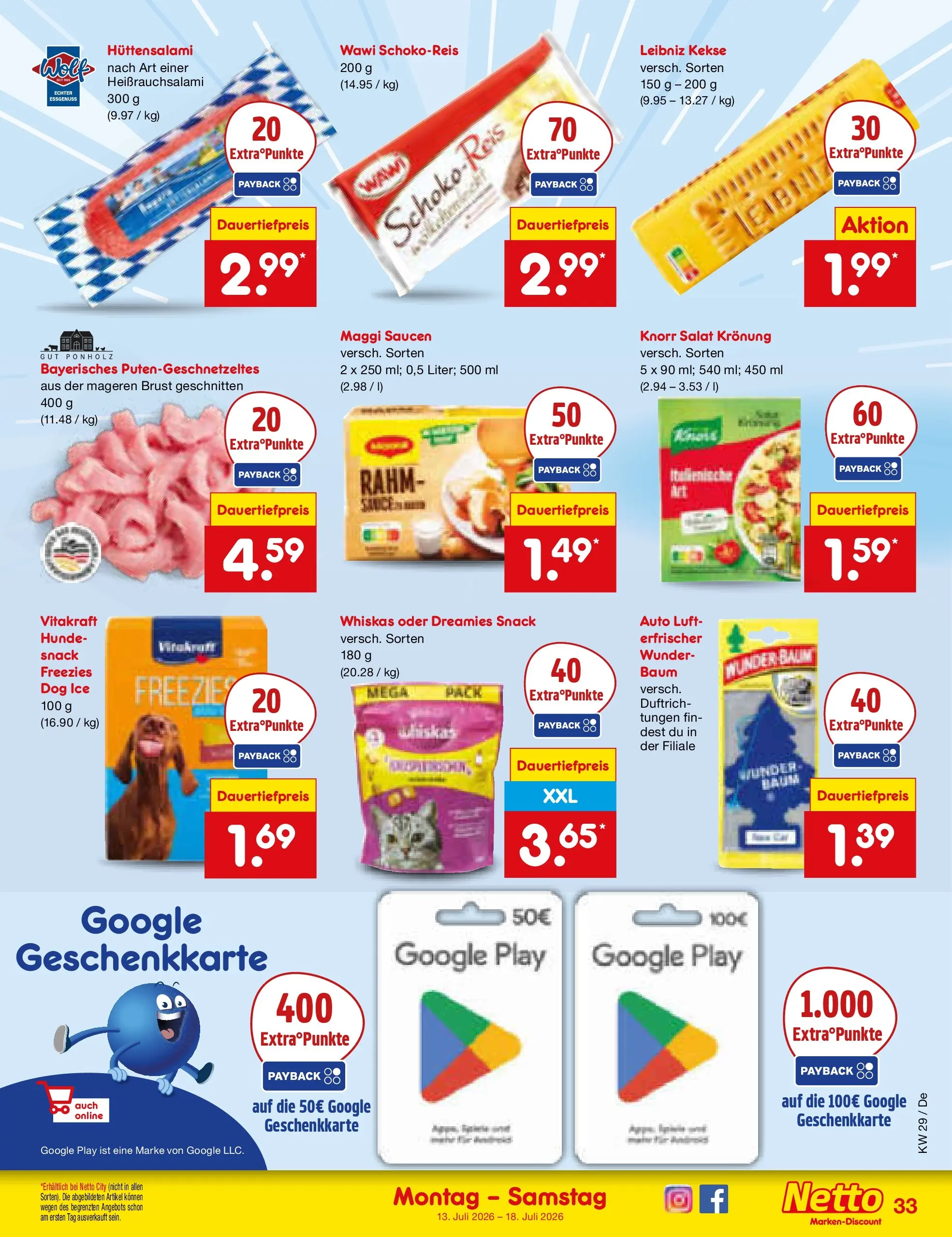 Netto Marken-Discount Prospekt Waiblingen-Bittenfeld (ab 13.07.2026) » Angebote | Seite: 47 | Produkte: Maggi, Knorr, Salat, Whiskas