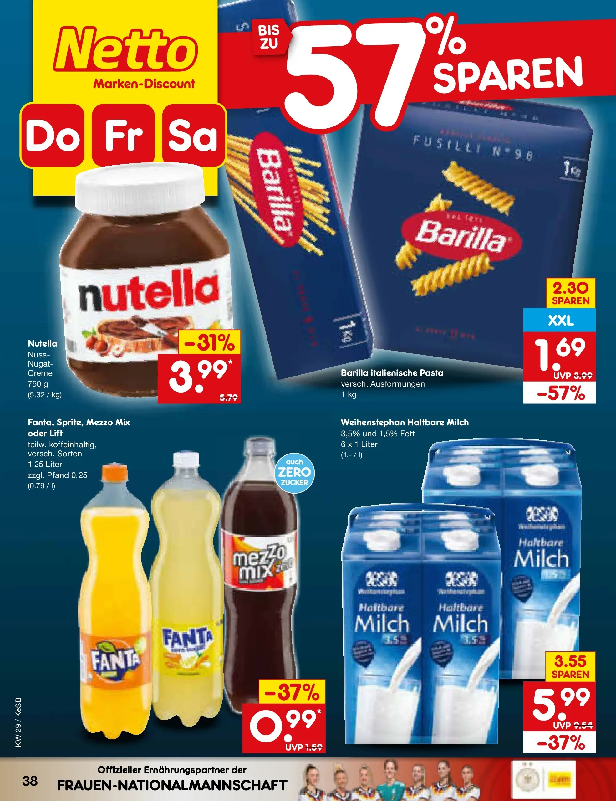 Netto Marken-Discount Prospekt Koblenz (ab 13.07.2026) ยป Angebote | Seite: 54 | Produkte: Fanta, Barilla, Nutella, Pasta Netto Marken-Discount Prospekt Koblenz (ab 13.07.2026) ยป Angebote | Seite: 54 | Produkte: Fanta, Barilla, Nutella, Pasta