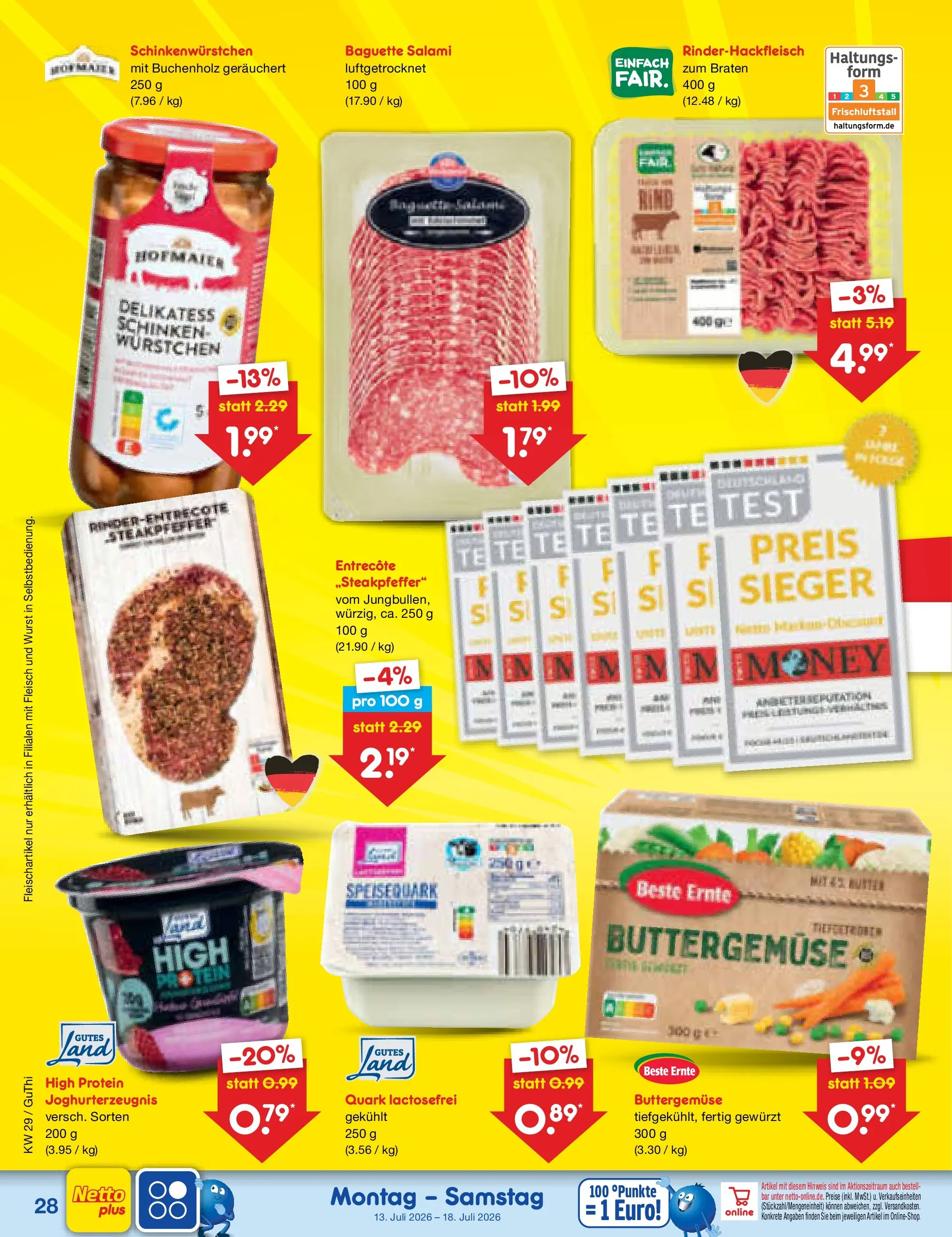 Netto Marken-Discount Prospekt Thiendorf (ab 13.07.2026) ยป Angebote | Seite: 38 | Produkte: Baguette, Entrecote, Fleisch, Speisequark Netto Marken-Discount Prospekt Thiendorf (ab 13.07.2026) ยป Angebote | Seite: 38 | Produkte: Baguette, Entrecote, Fleisch, Speisequark