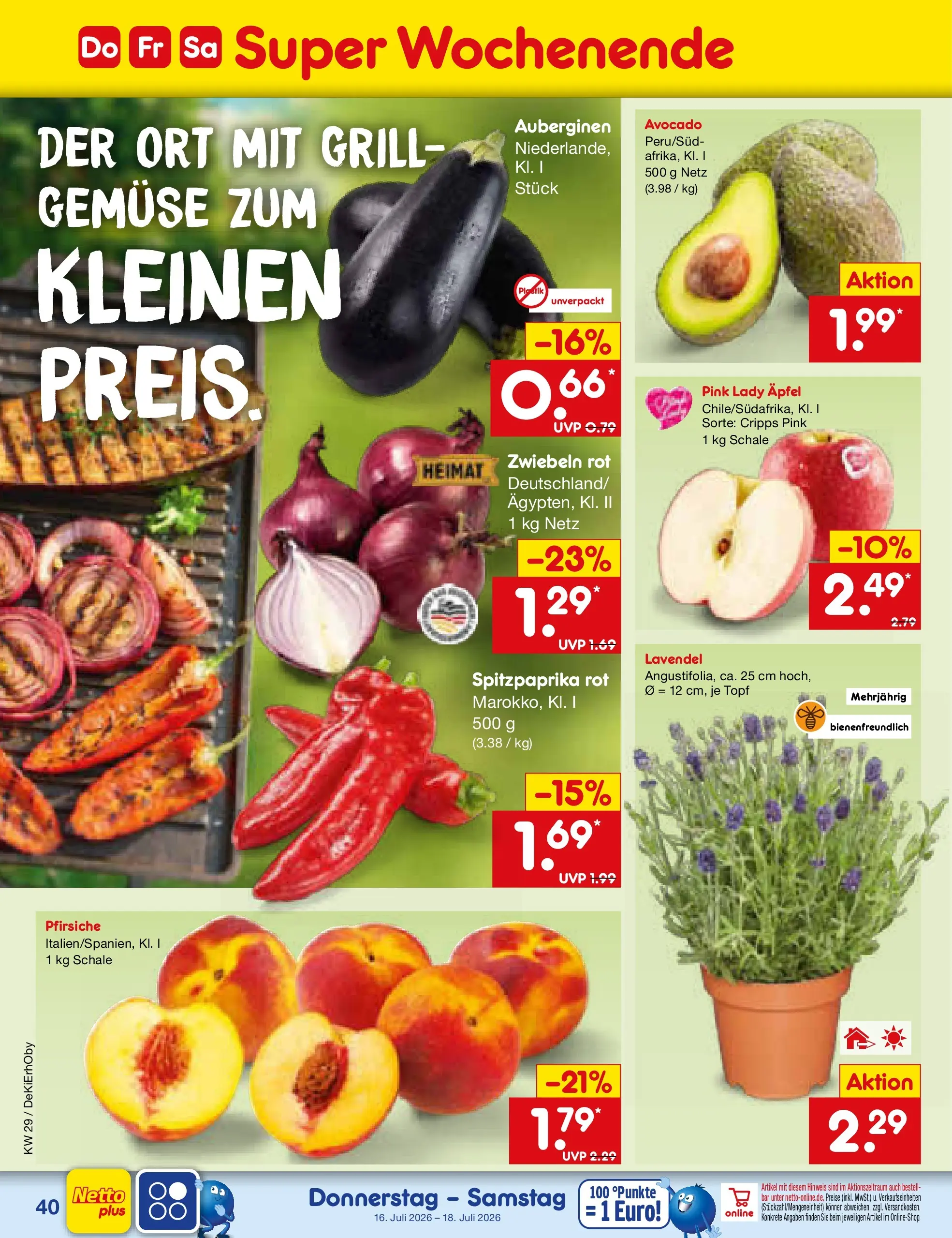 Netto Marken-Discount Prospekt München (ab 13.07.2026) » Angebote | Seite: 58 | Produkte: Äpfel, Avocado, Gemüse, Lavendel Netto Marken-Discount Prospekt München (ab 13.07.2026) » Angebote | Seite: 58 | Produkte: Äpfel, Avocado, Gemüse, Lavendel