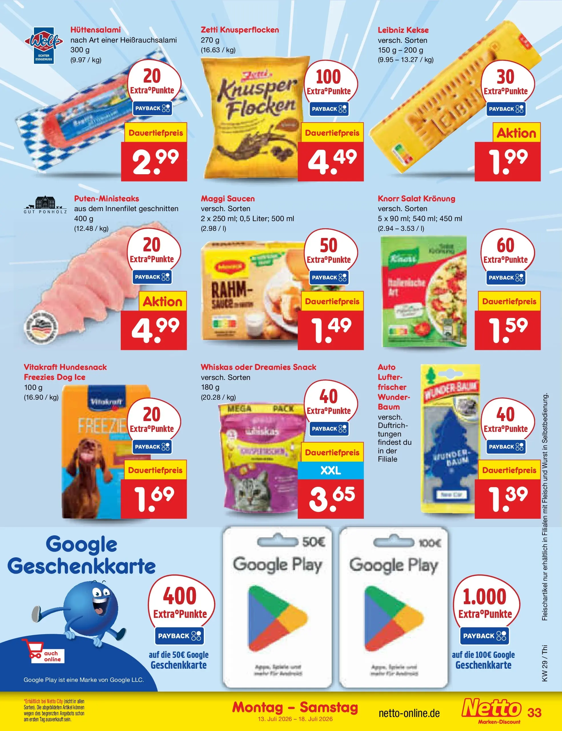 Netto Marken-Discount Prospekt Thiendorf (ab 13.07.2026) ยป Angebote | Seite: 47 | Produkte: Maggi, Wurst, Flocken, Salat Netto Marken-Discount Prospekt Thiendorf (ab 13.07.2026) ยป Angebote | Seite: 47 | Produkte: Maggi, Wurst, Flocken, Salat