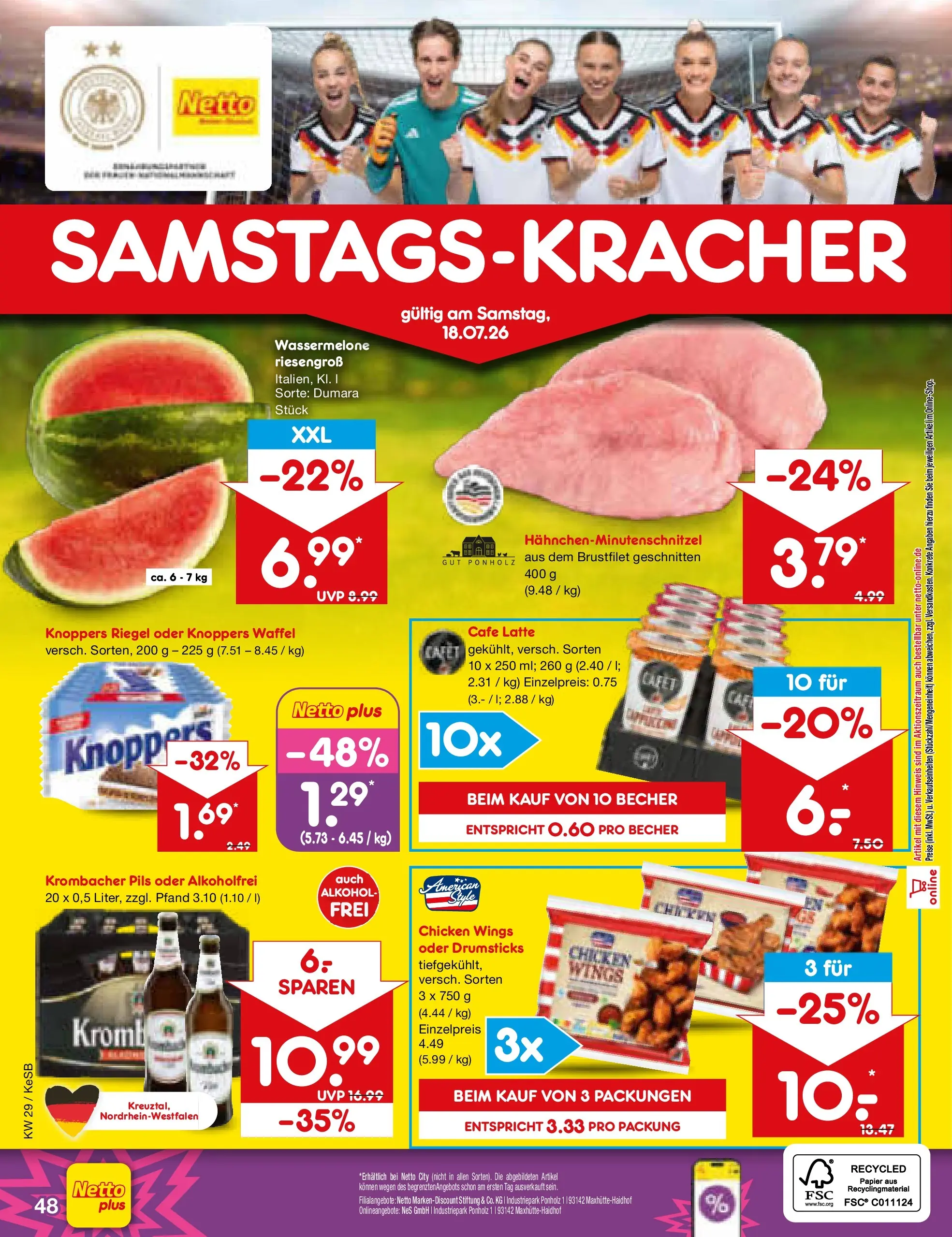 Netto Marken-Discount Prospekt Koblenz (ab 13.07.2026) ยป Angebote | Seite: 70 | Produkte: Pils, Knoppers, Wassermelone, Krombacher Netto Marken-Discount Prospekt Koblenz (ab 13.07.2026) ยป Angebote | Seite: 70 | Produkte: Pils, Knoppers, Wassermelone, Krombacher